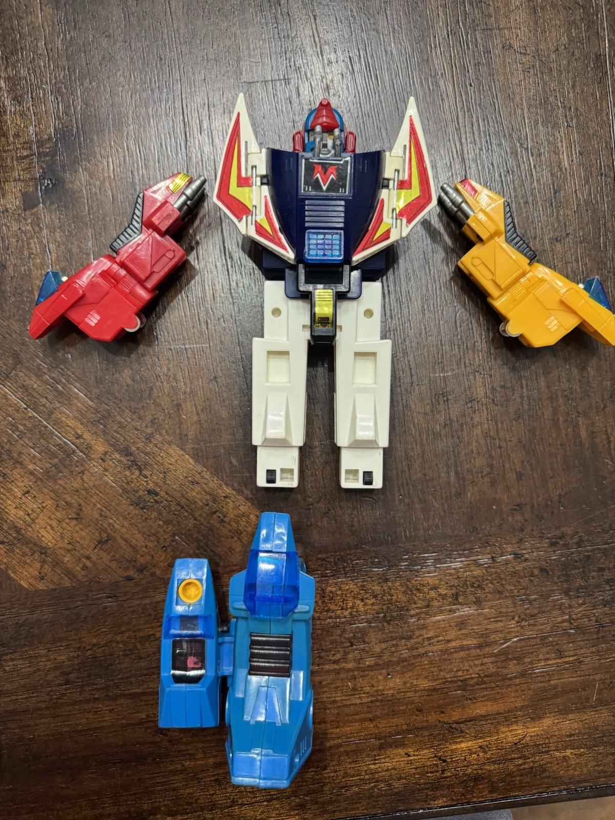 1980s PLASTIC DIECAST SUPER 5-in-1 ROBOT CONVERTIBLE FIGHTER TS336 (Incomplete)