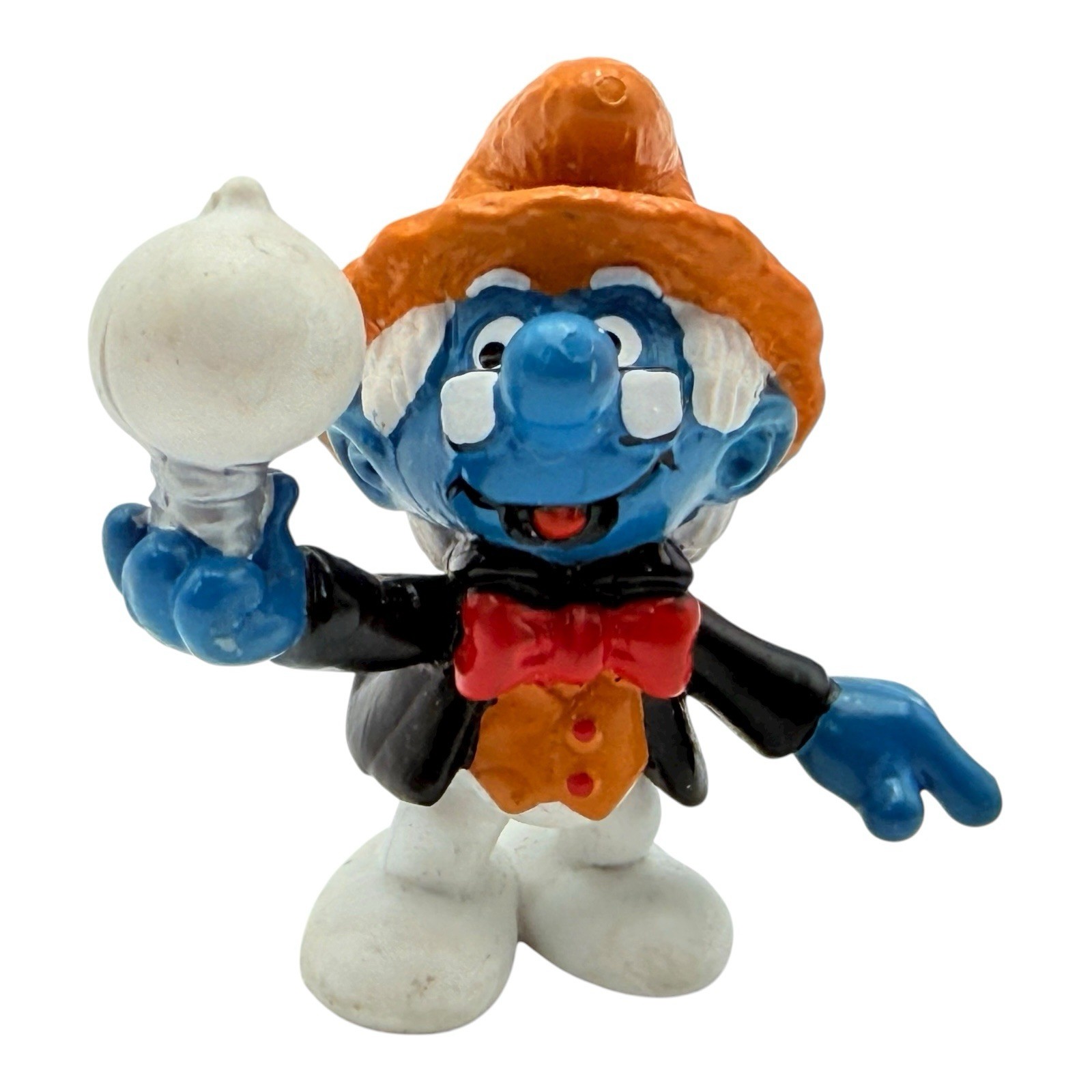 Schleich Smurf Thomas Edison Figurine Peyo PVC Toy 1984 VINTAGE