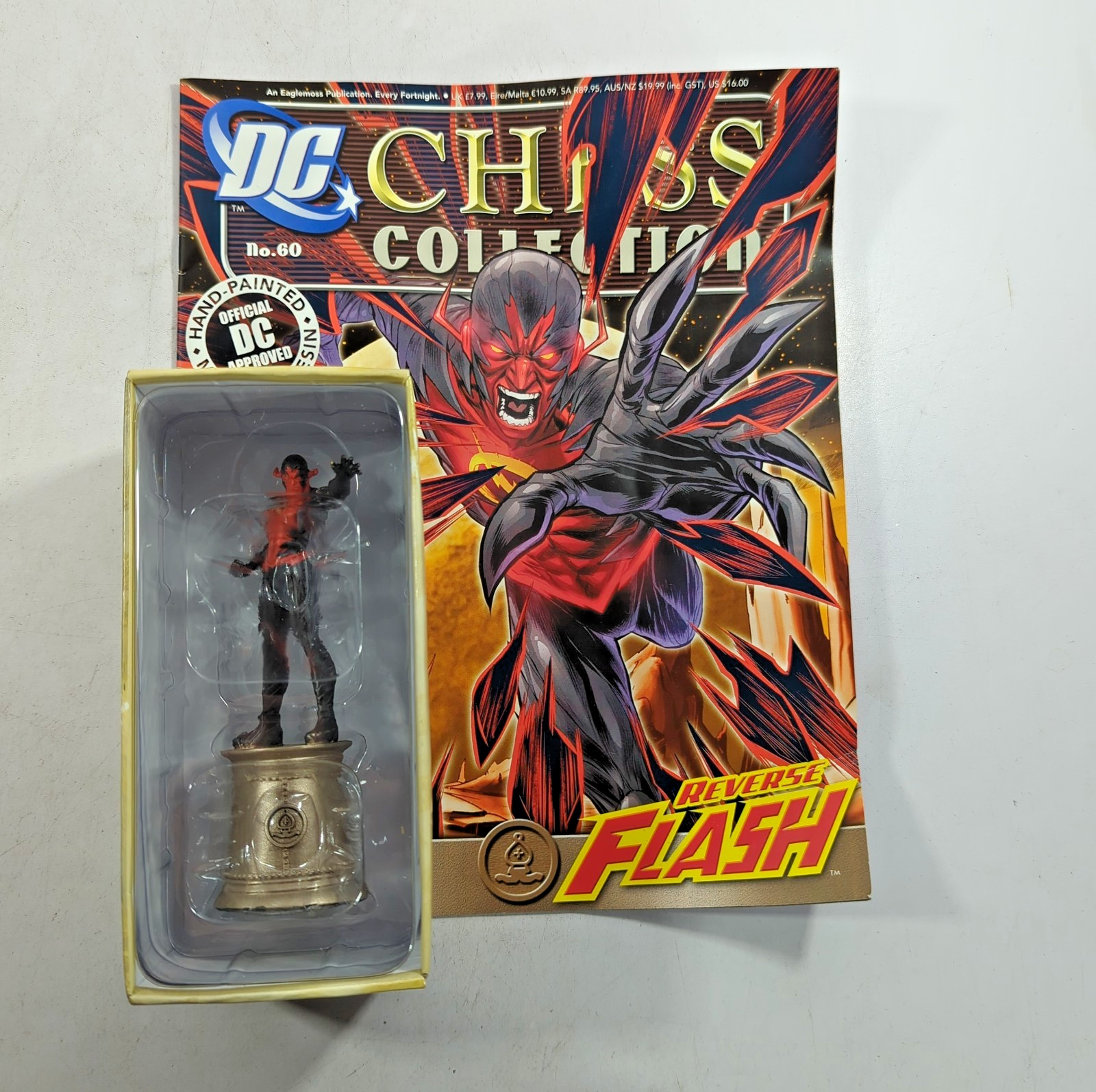 DC Chess Collection #60 Reverse Flash Eaglemoss Lead Figurine Statue w/ Magazine