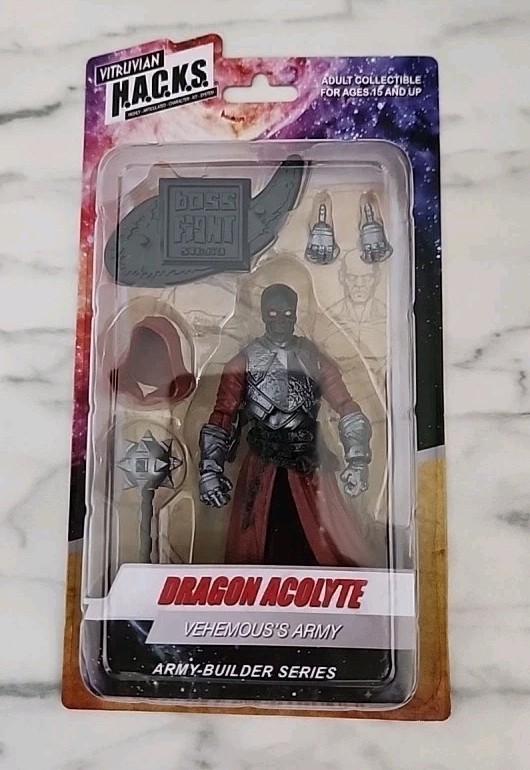 Vitruvian H.A.C.K.S Boss Fight Studios Dragon Acolyte Vehemous&rsquo; Army Figure
