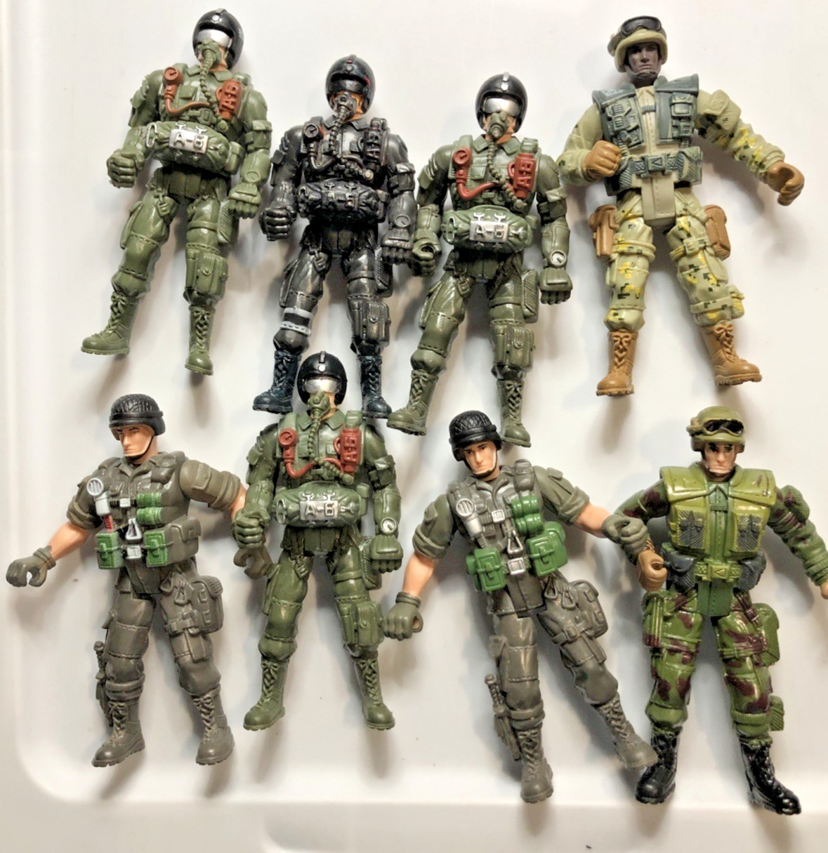 3.75” Action Figure Soldier | 8 Military Army Toy Figure | Generic GI Joe Style