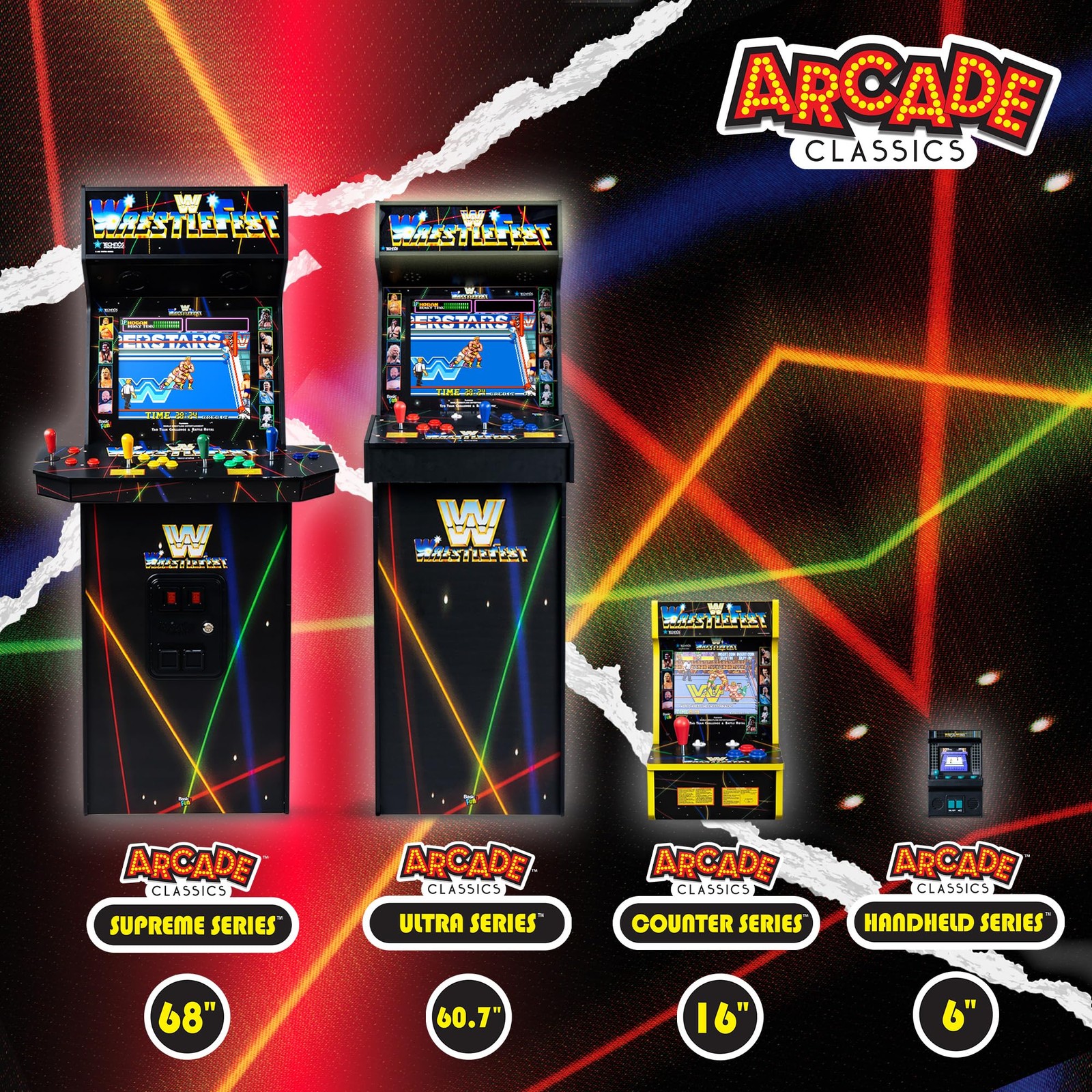 Arcade Classics – Retro Mini Arcade Game, Full Color Screen, Classic Handheld El