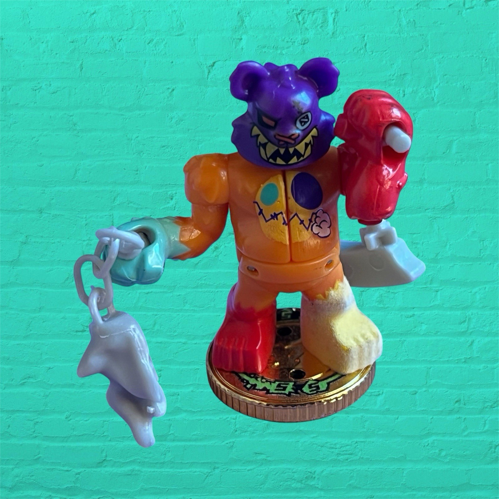 Akedo Ultimate Arcade Warriors Series 1 Tear Bear Ultra Rare Action Figure Toy