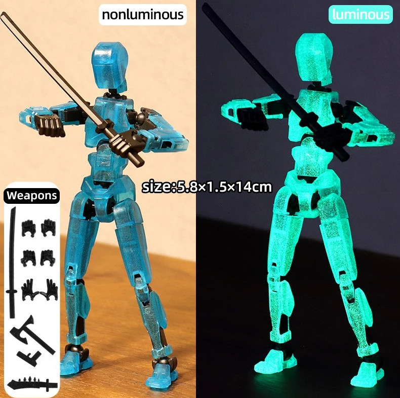 1pc Multi-Jointed Movable Shapeshift Robot Toy 3D Printed Action Figure 5.5in