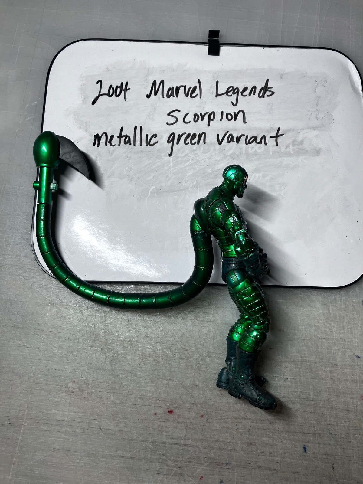 Marvel Legends Scorpion Action Figure Metallic Green Variant 2004 ToyBiz Loose