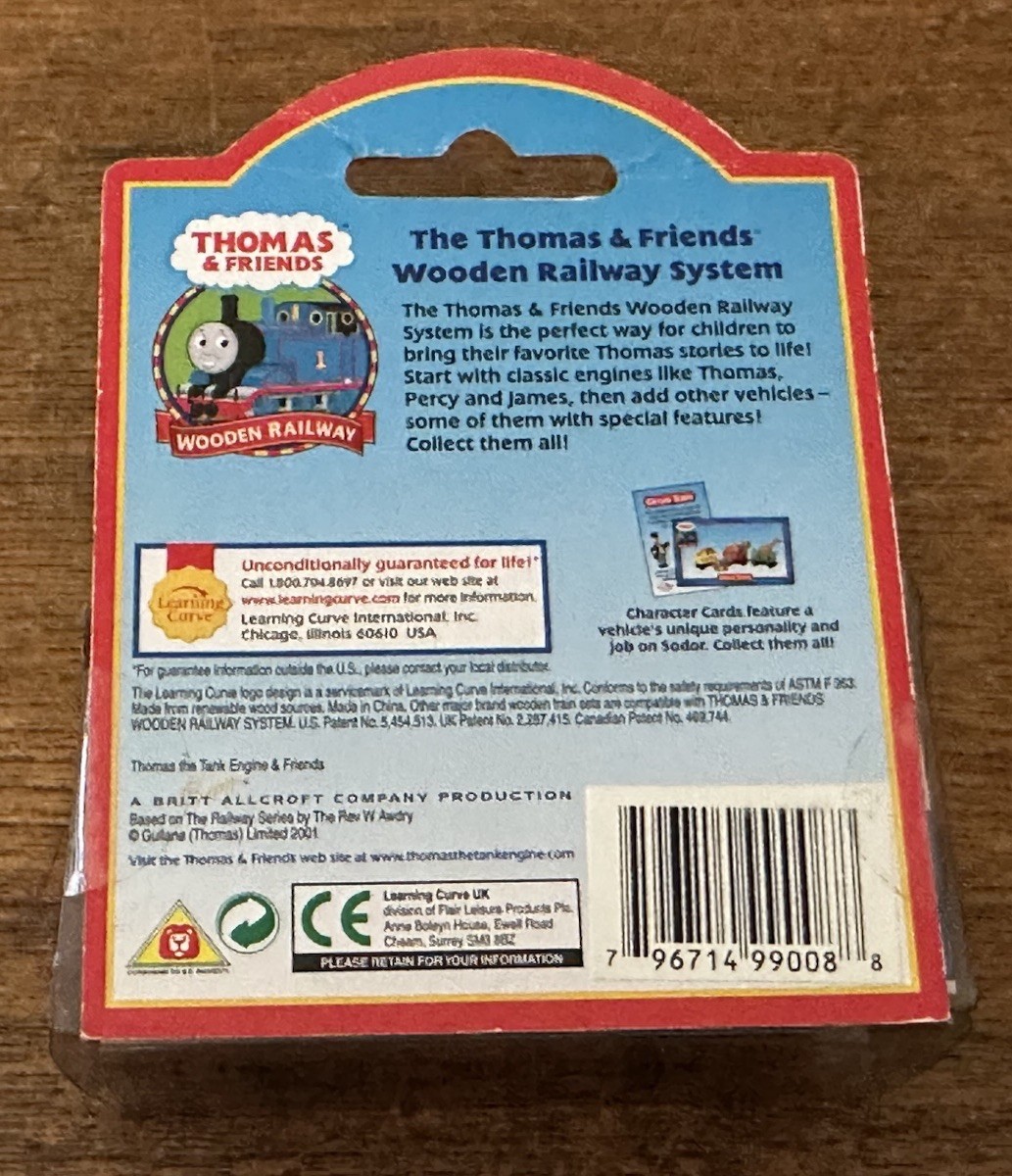 2001 Learning Curve Wooden Thomas Train Bertie with People! New!