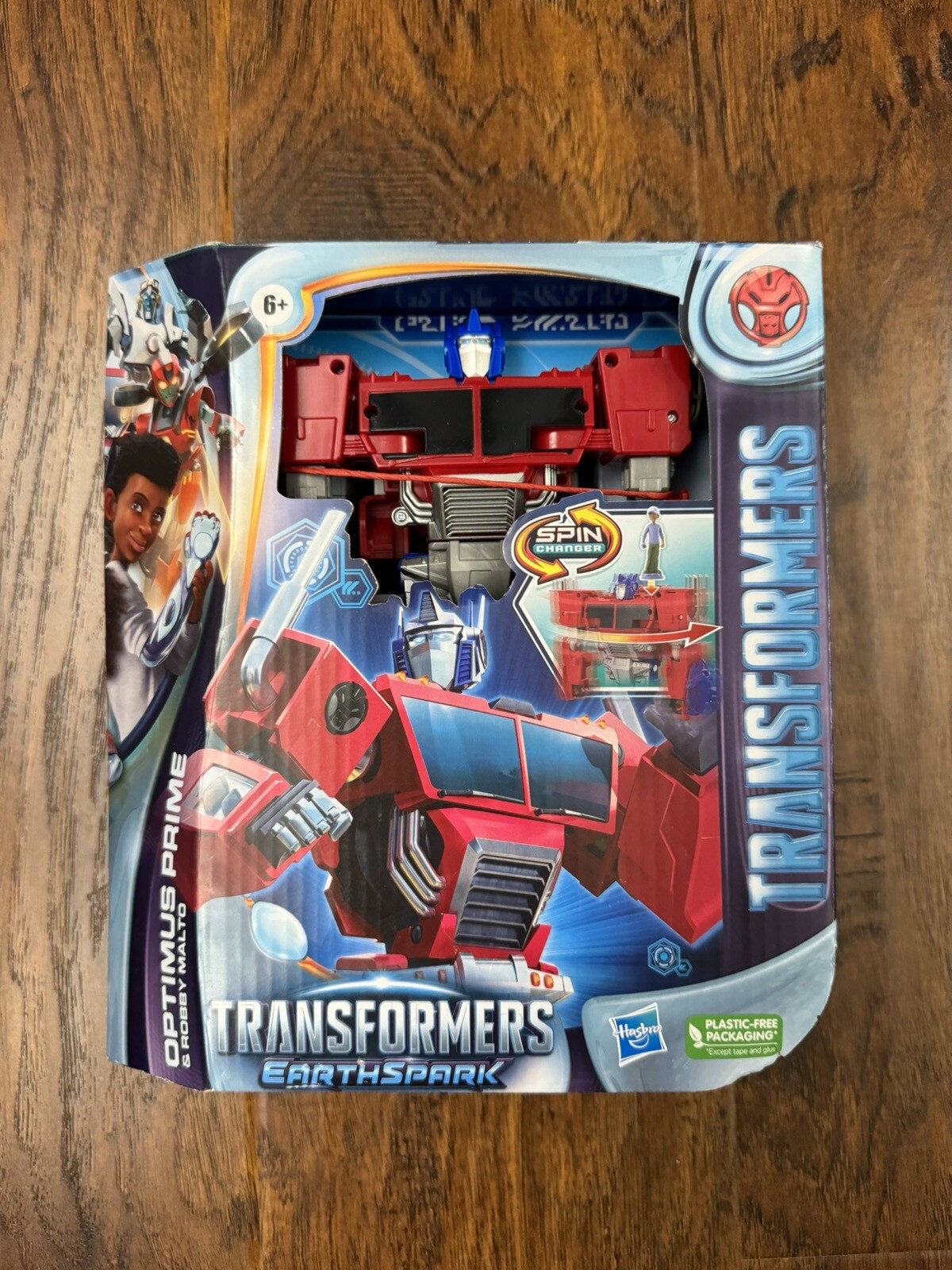 Transformers EarthSpark Spin Changer Optimus Prime & Robby Malto NEW