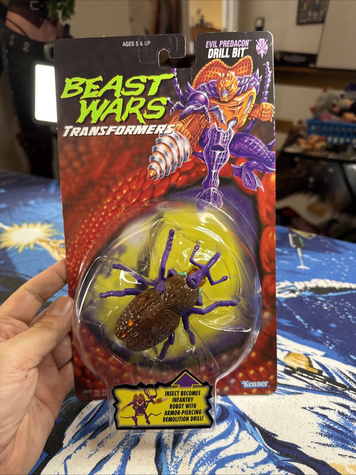Beast Wars Transformers Drill Bit Evil Predacon 1996 New Sealed Action Figure