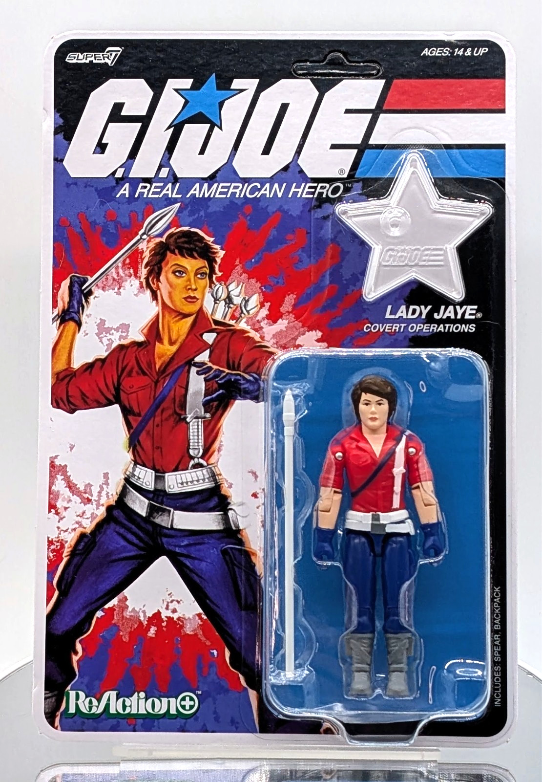 Super7 ReAction+ G.I. Joe America&rsquo;s 250th Anniv LADY JAYE O-Ring Action Figure!