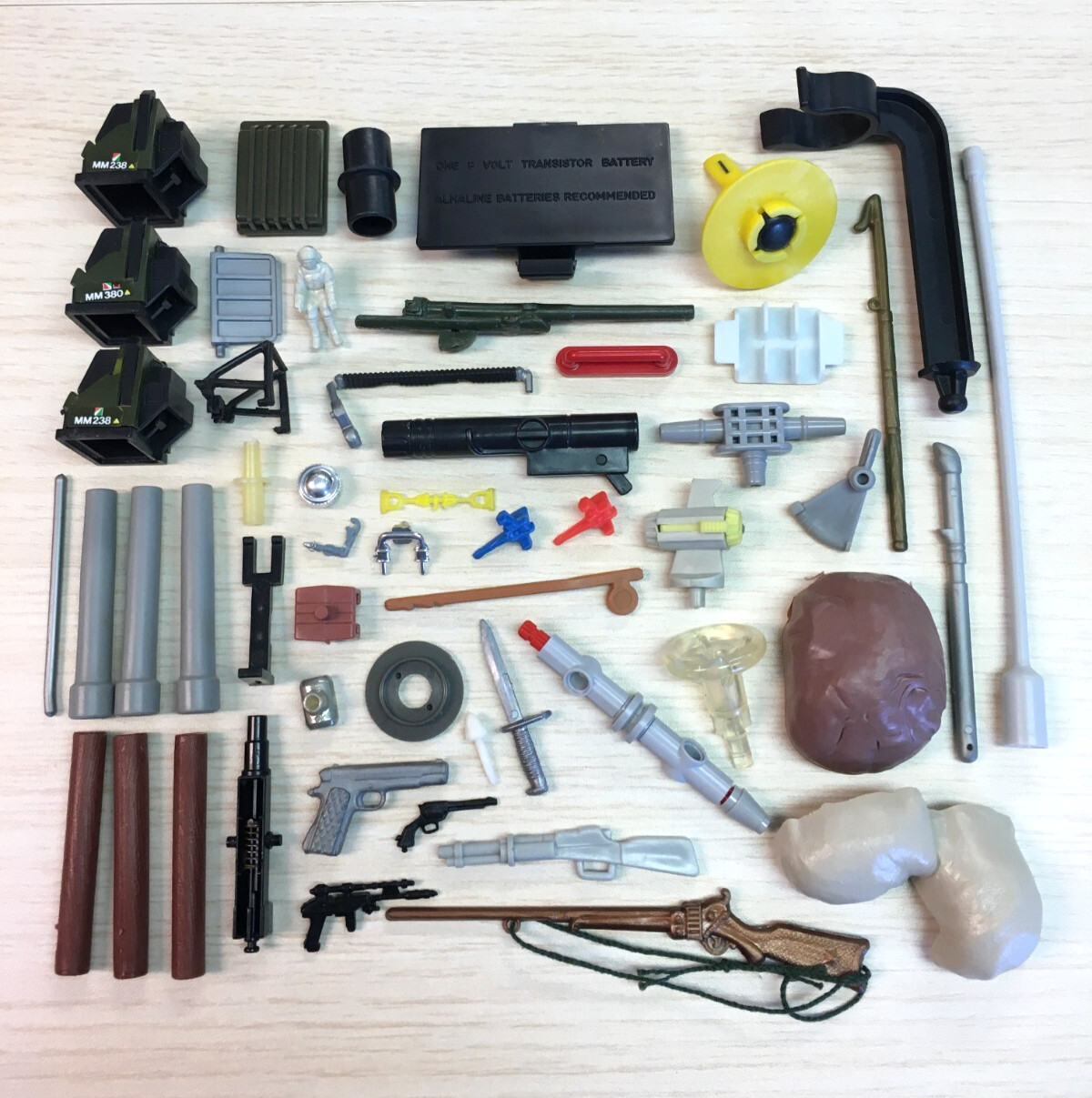 Vintage Action Figure Toy Parts Accessory LOT 1960s-80s UNIDENTIFIED Accessories