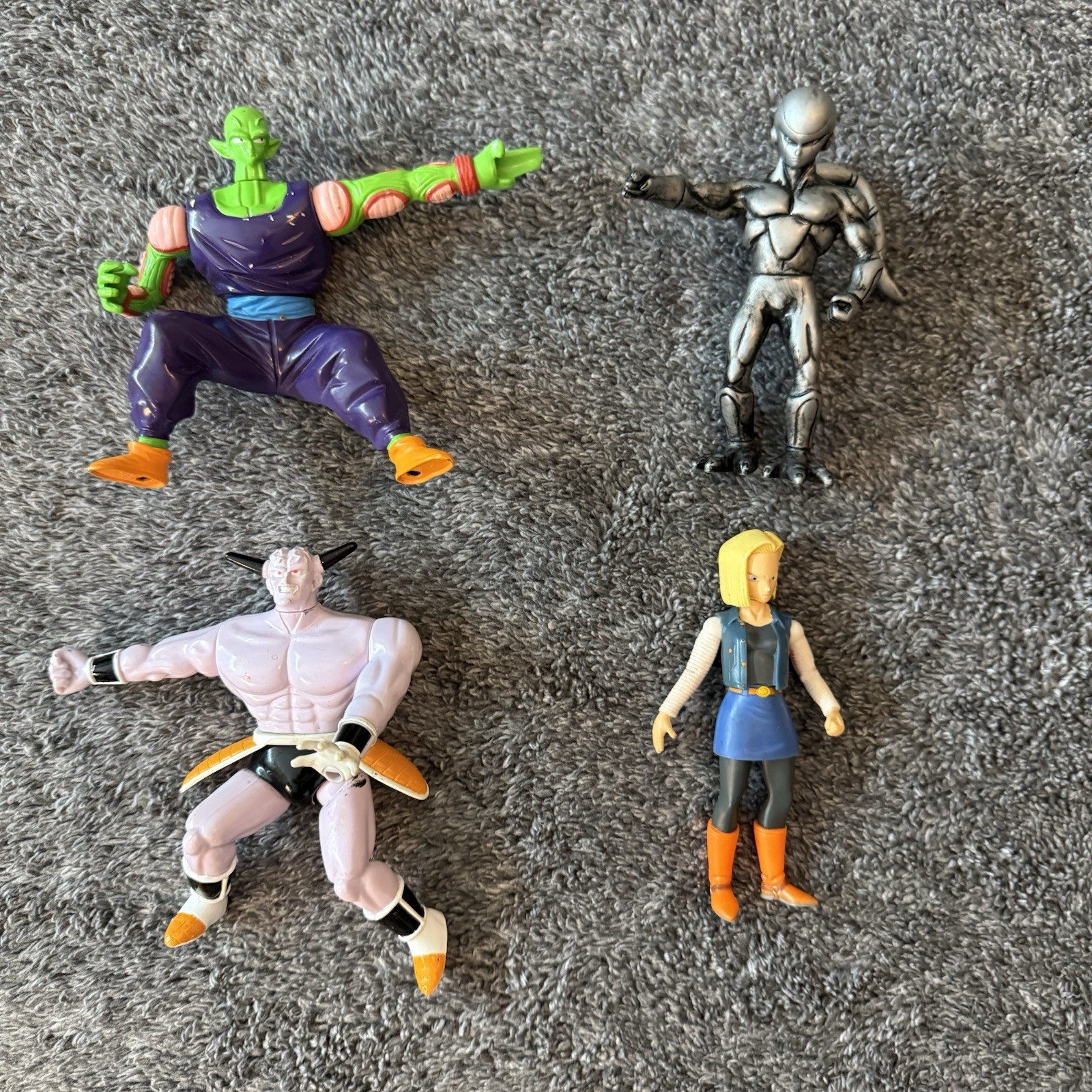 VTG Dragon Ball Z Action Figures Lot of 4 Piccolo Frieza Ginyu Android 18