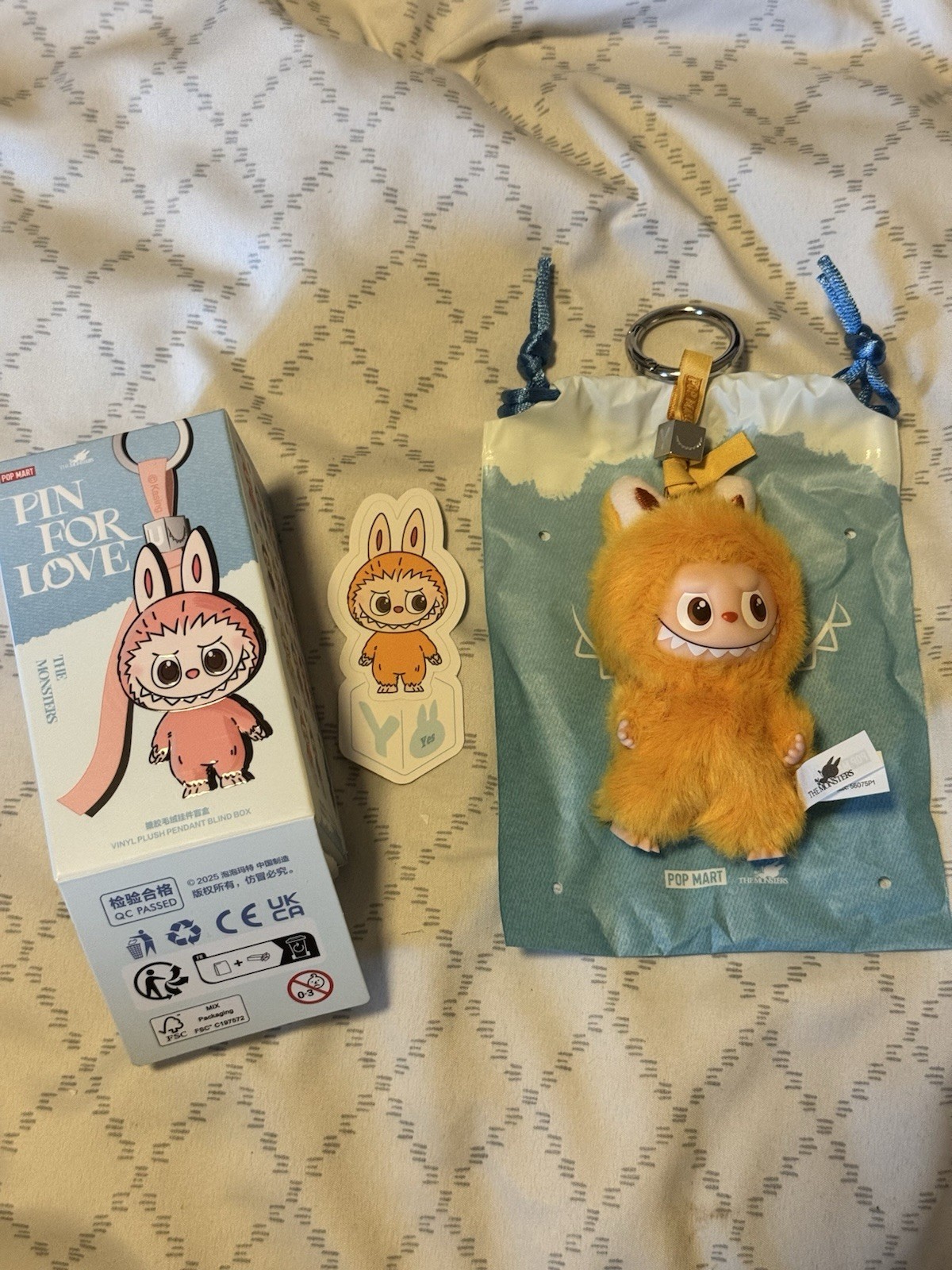 Labubu The Monsters Pin for Love Letter Y Yes US SELLER Authentic Pop Mart