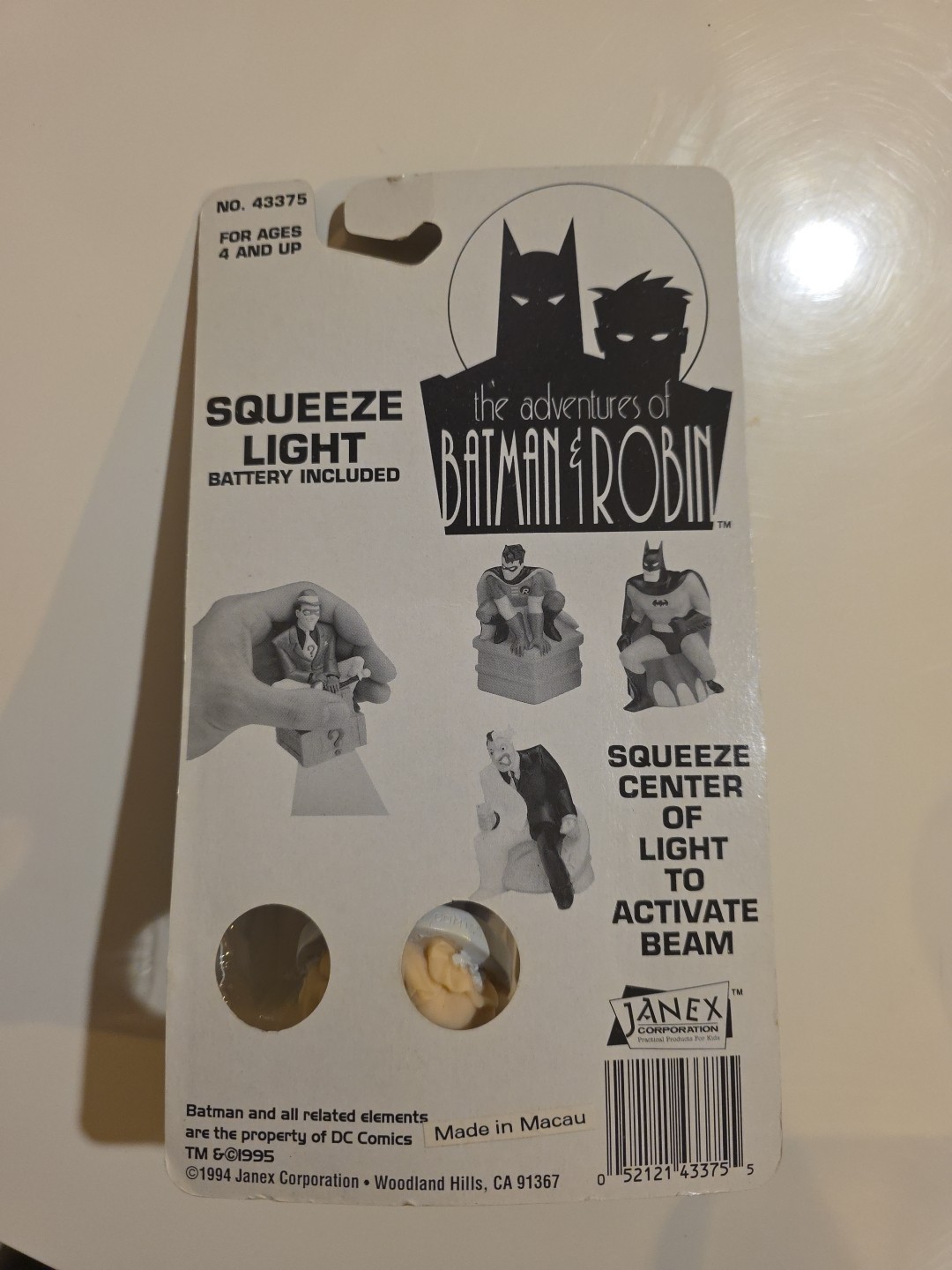 1995 Janex Two-Face Squeeze Light The Adventures of Batman & Robin New In Box