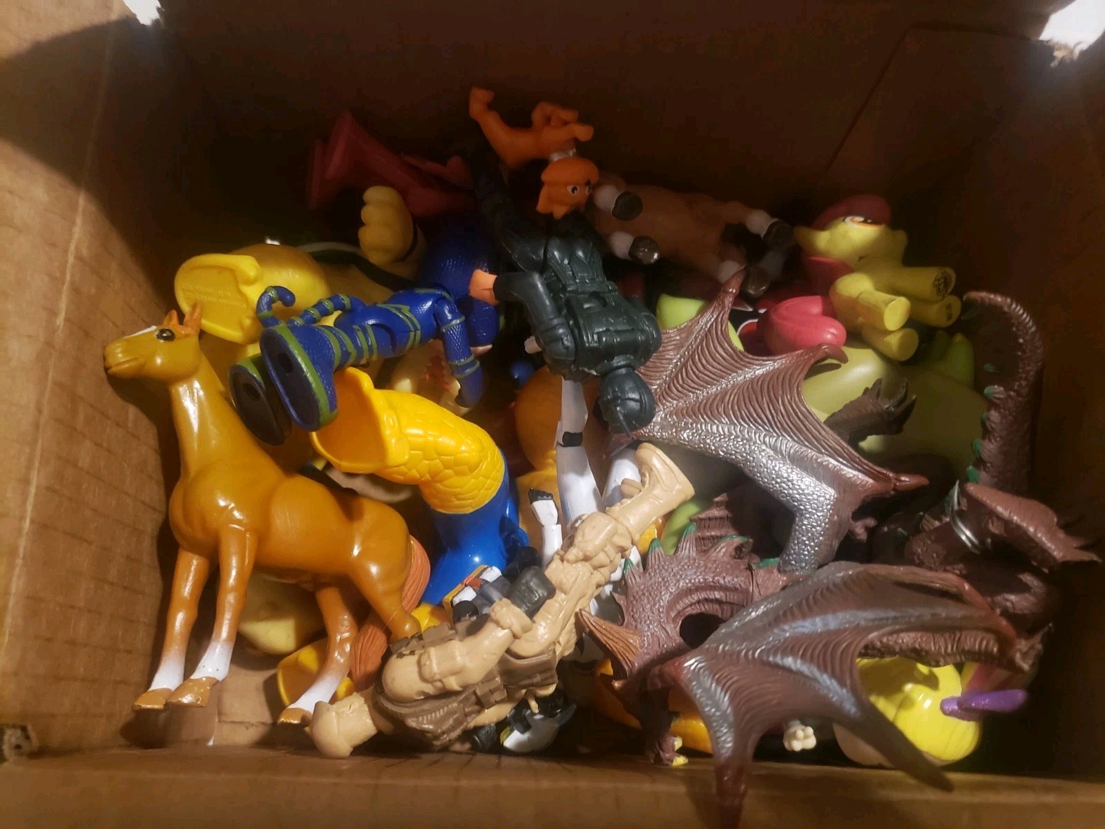 Mixed Lot Of Toys collection of various action figures and small toys,Yoda, 2Lb
