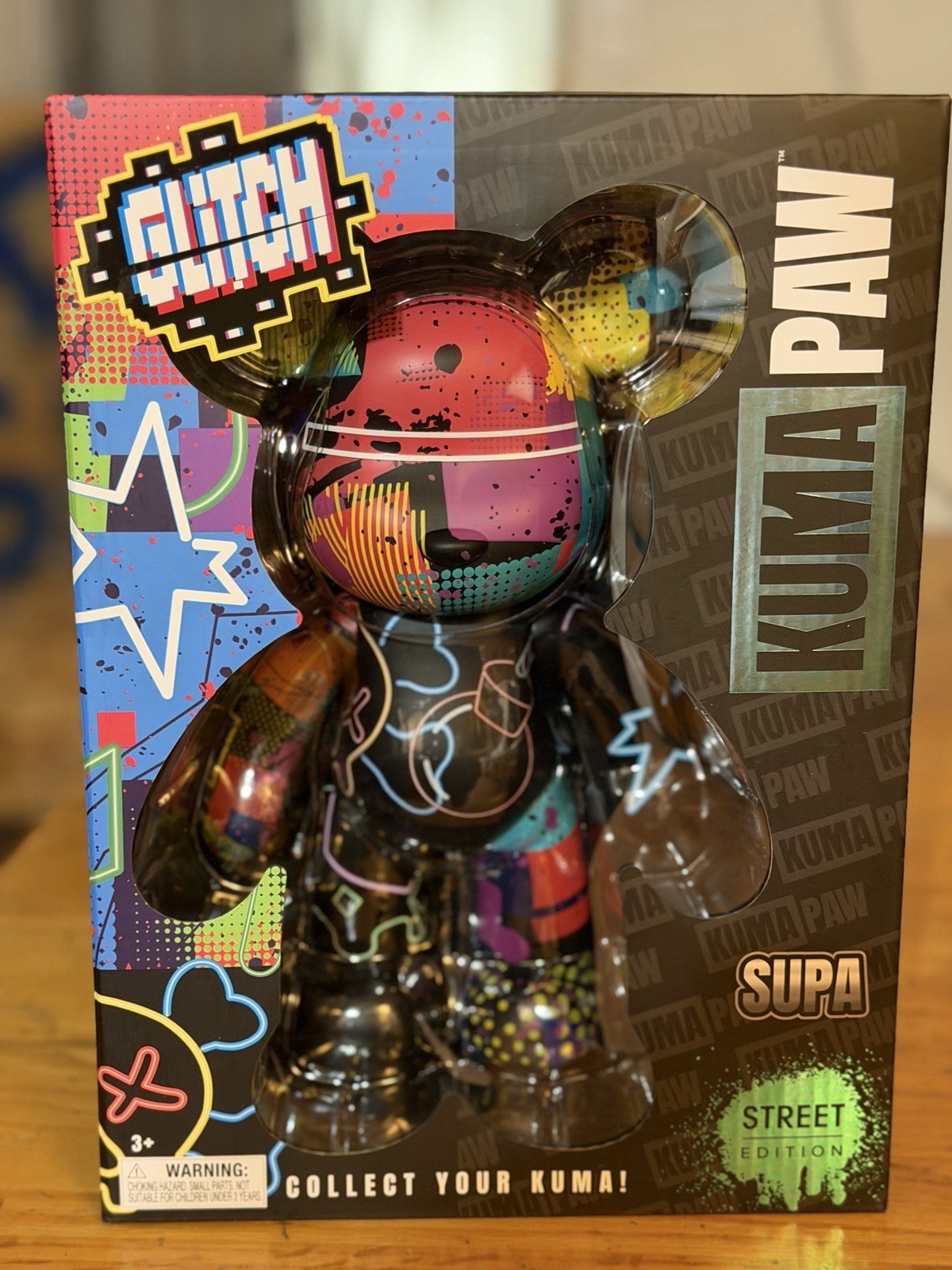 Kuma Paw Glitch Street Edition 9.5” Vinyl Figure SUPA Designer Art