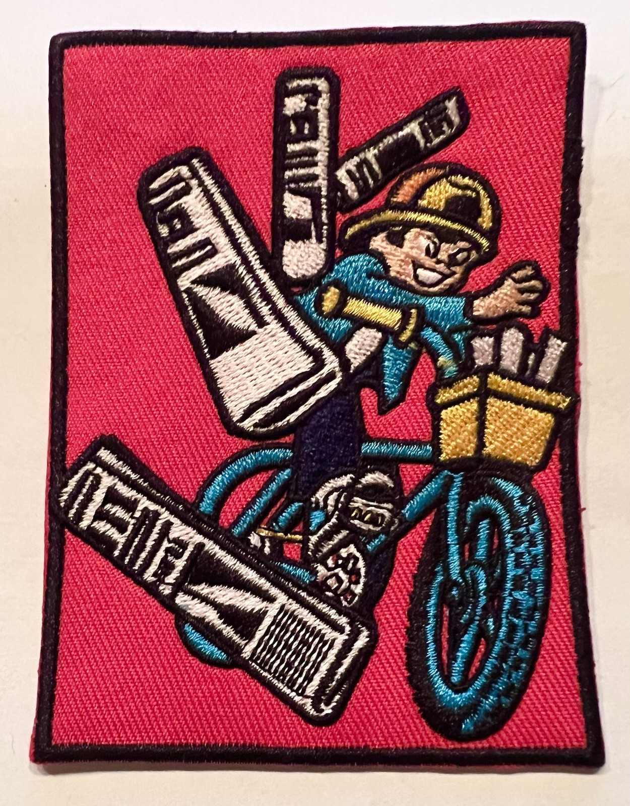 PAPERBOY embroidered game PATCH Paper Boy invaders 80s retro video logo title
