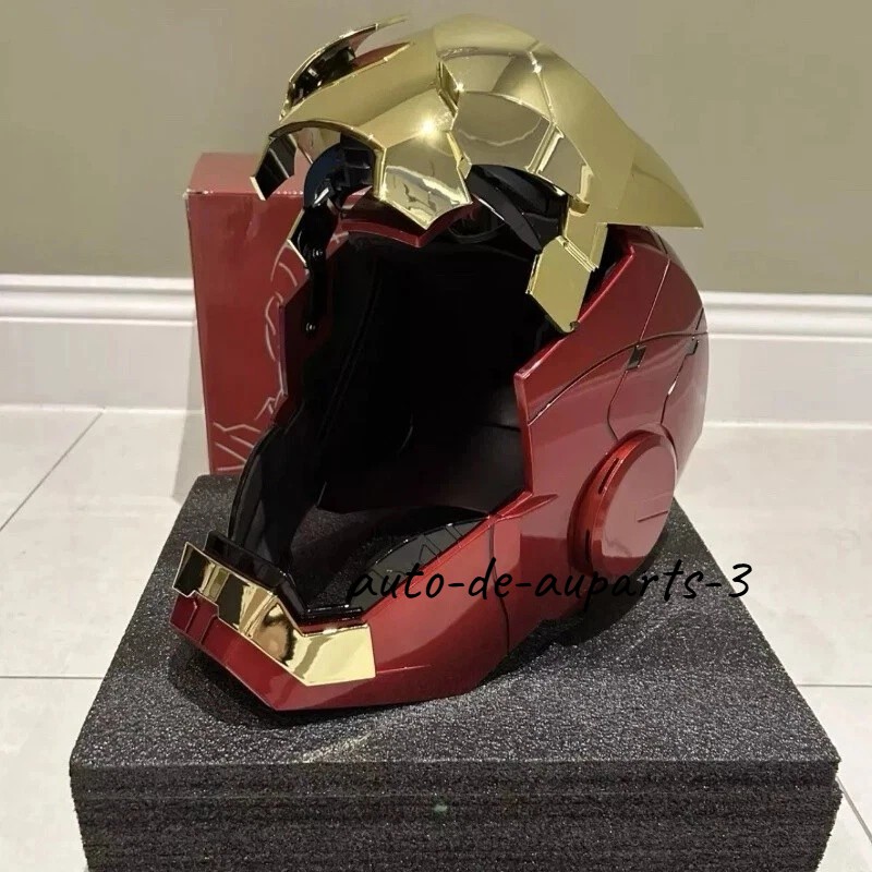 Autoking Iron Man Mk5 1:1 Helmet Wearable Voice-control Mask Cosplay Silver/Gold