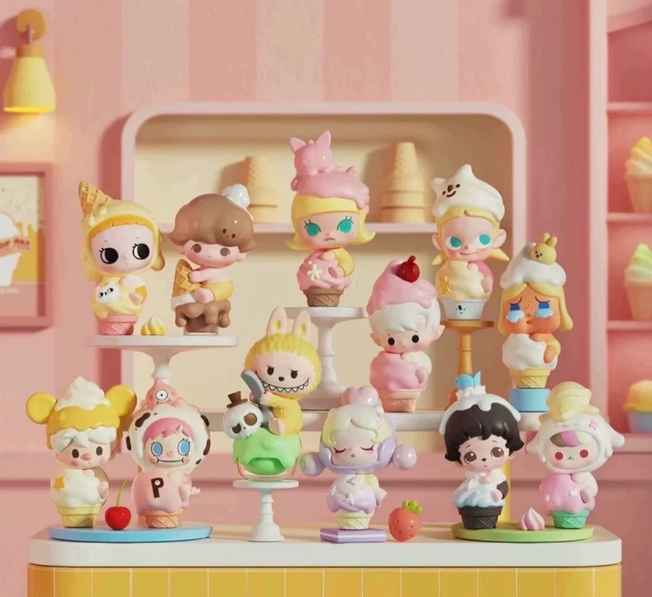 Pop Bean Ice Cream Series Mini Cute Figure Gift Blind Box