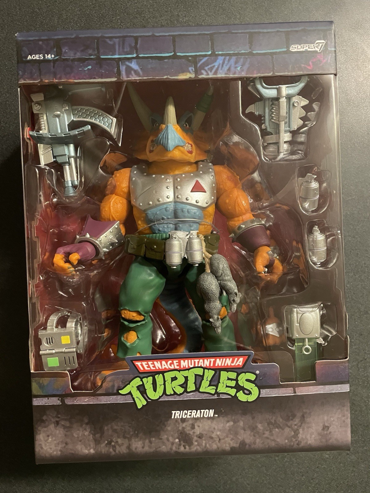 Super 7 Teenage Mutant Ninja Turtles Ultimates Triceraton 7&Prime; Action Figure NEW
