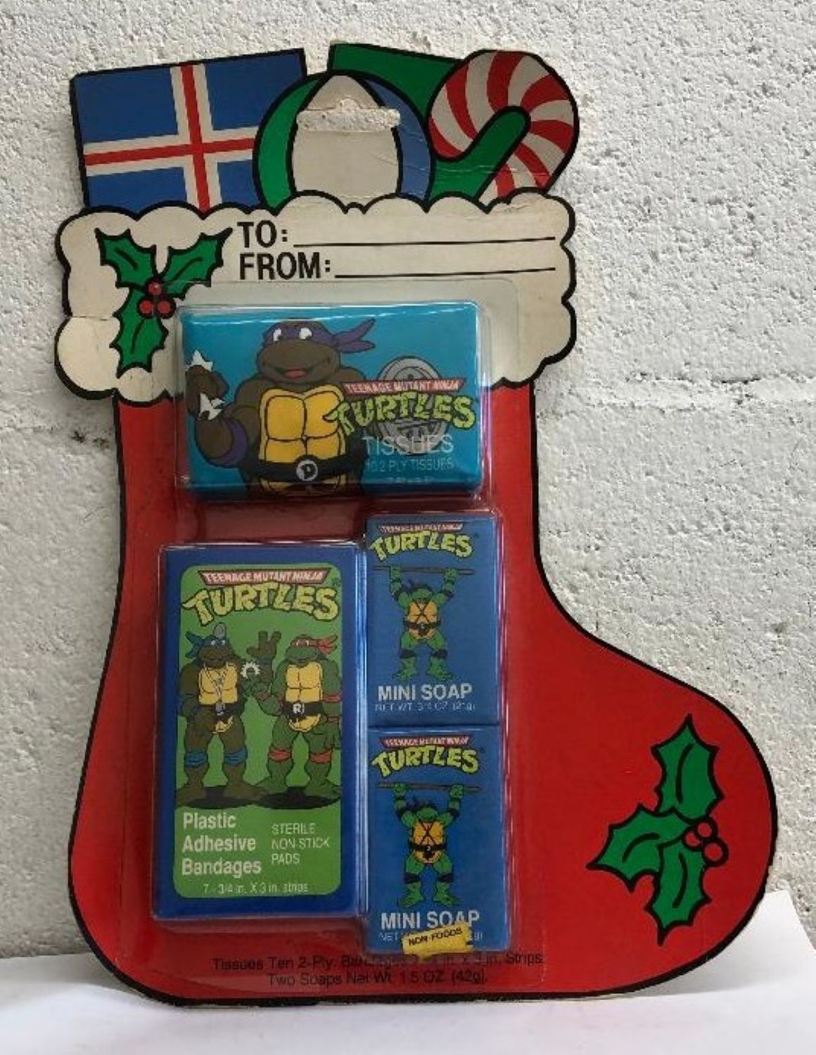 Teenage Mutant Ninja Turtles TMNT Christmas Stocking Stuffer 1990 Soap Bandages