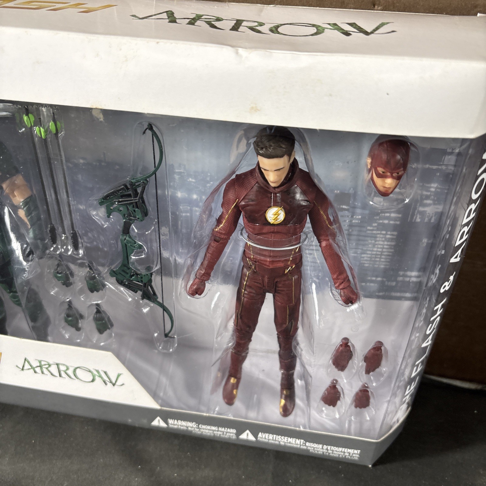 THE FLASH & ARROW ACTION FIGURE 2 PACK NEW DC COLLECTIBLES TV SHOW GREEN