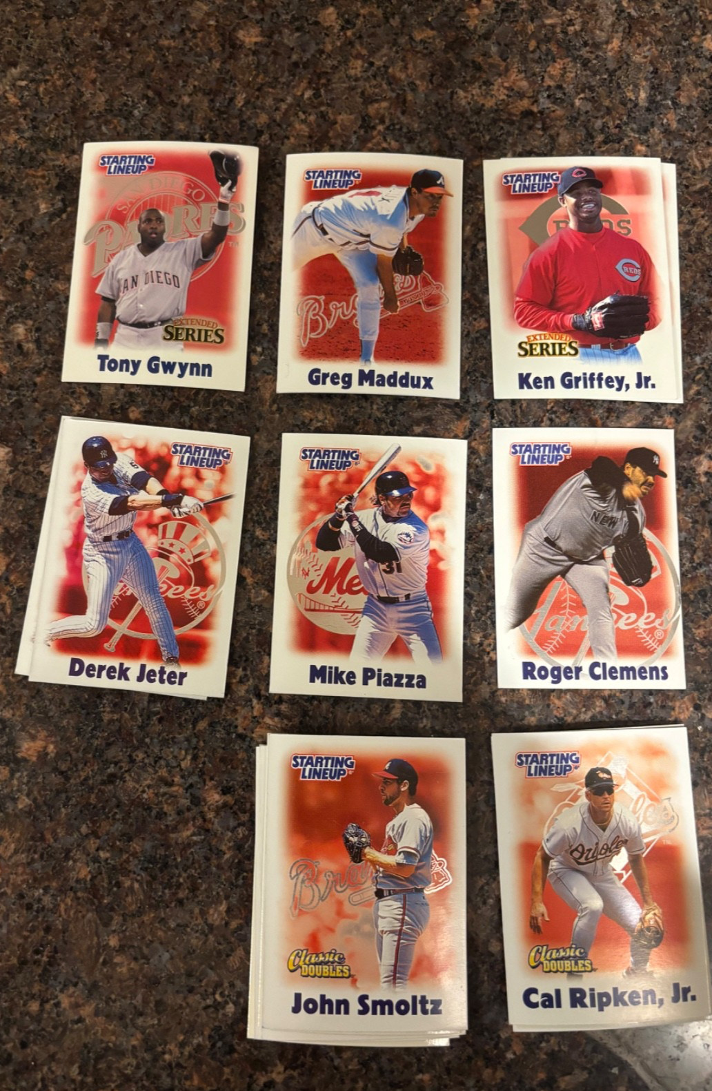 SOUGHT AFTER 2000 MLB Baseball Break Bulk Auctions Starting Lineup Cards