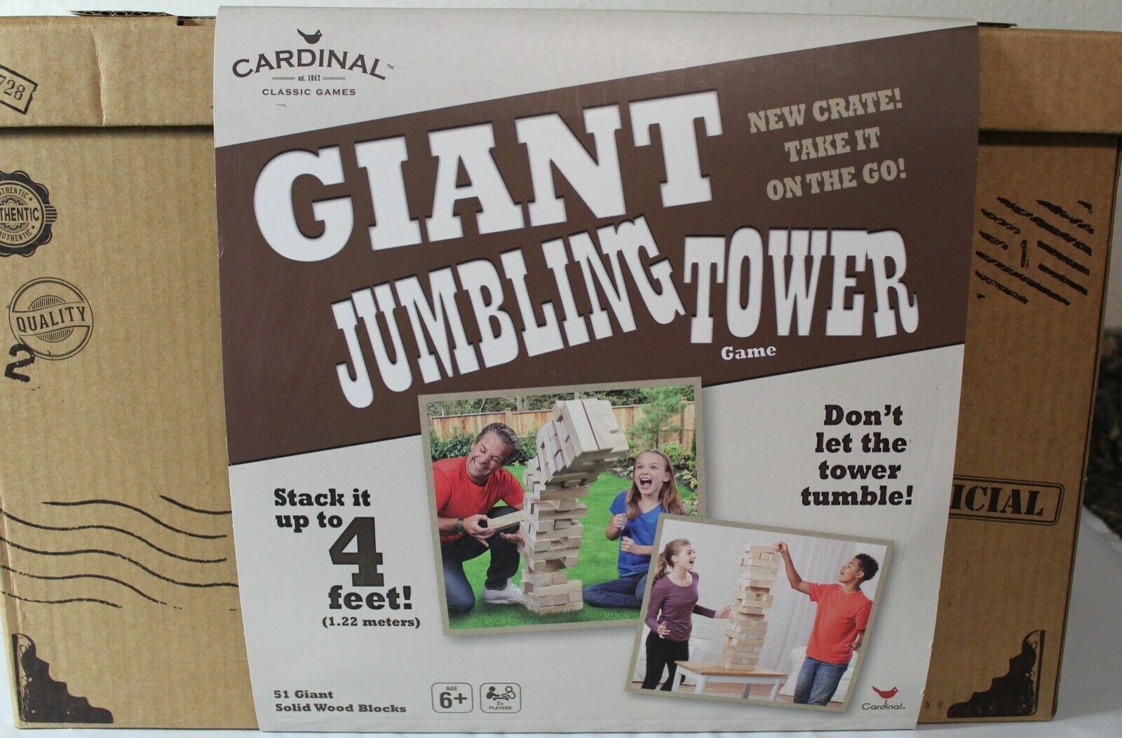Cardinal Giant Sized Jumbling Tower Block Game – Stack up to 4 feet! Free Ship