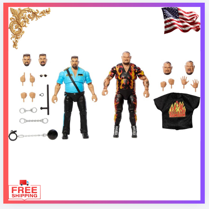 New WWE Coliseum 2-Pack Bam Bam Bigelow & Big Boss Man Action Figures