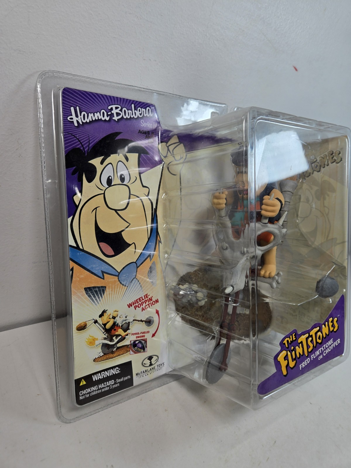 Fred Flintstone On Chopper Action Figure BNIB McFarlane / Hanna Barbera