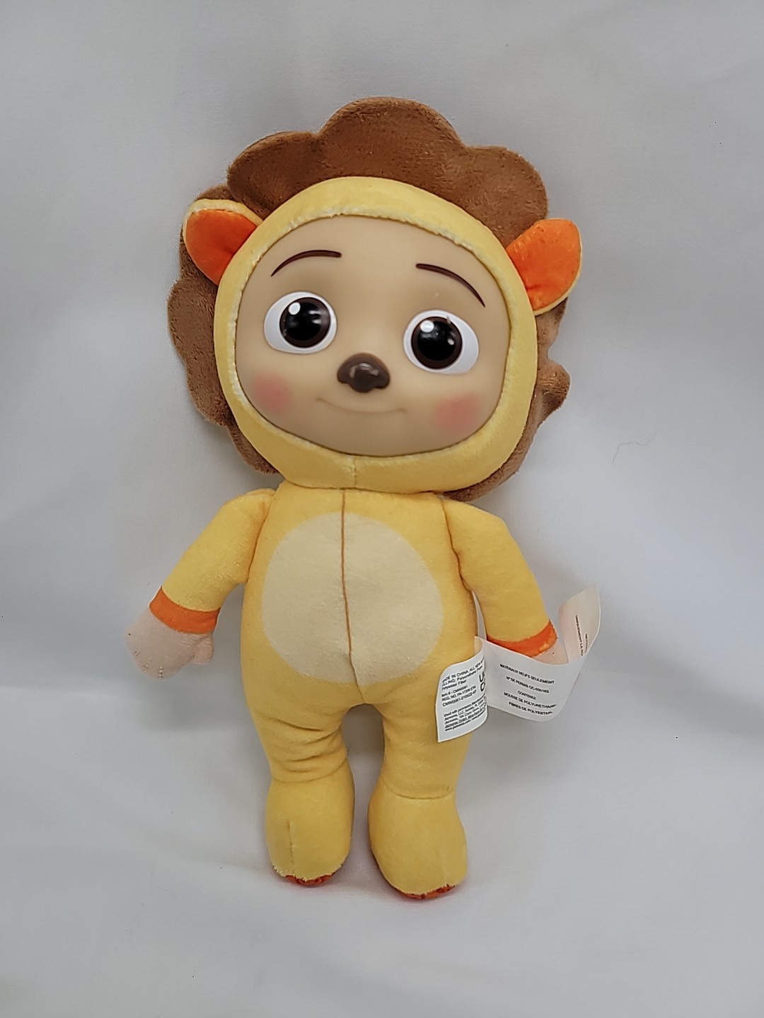Cocomelon JJ Lion 8&Prime; Plush Plastic Face Doll Soft Toy
