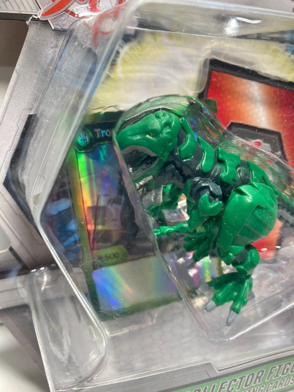 Bakugan Trox GREEN Collector Figure with 2 Trading Cards & 1 Coin