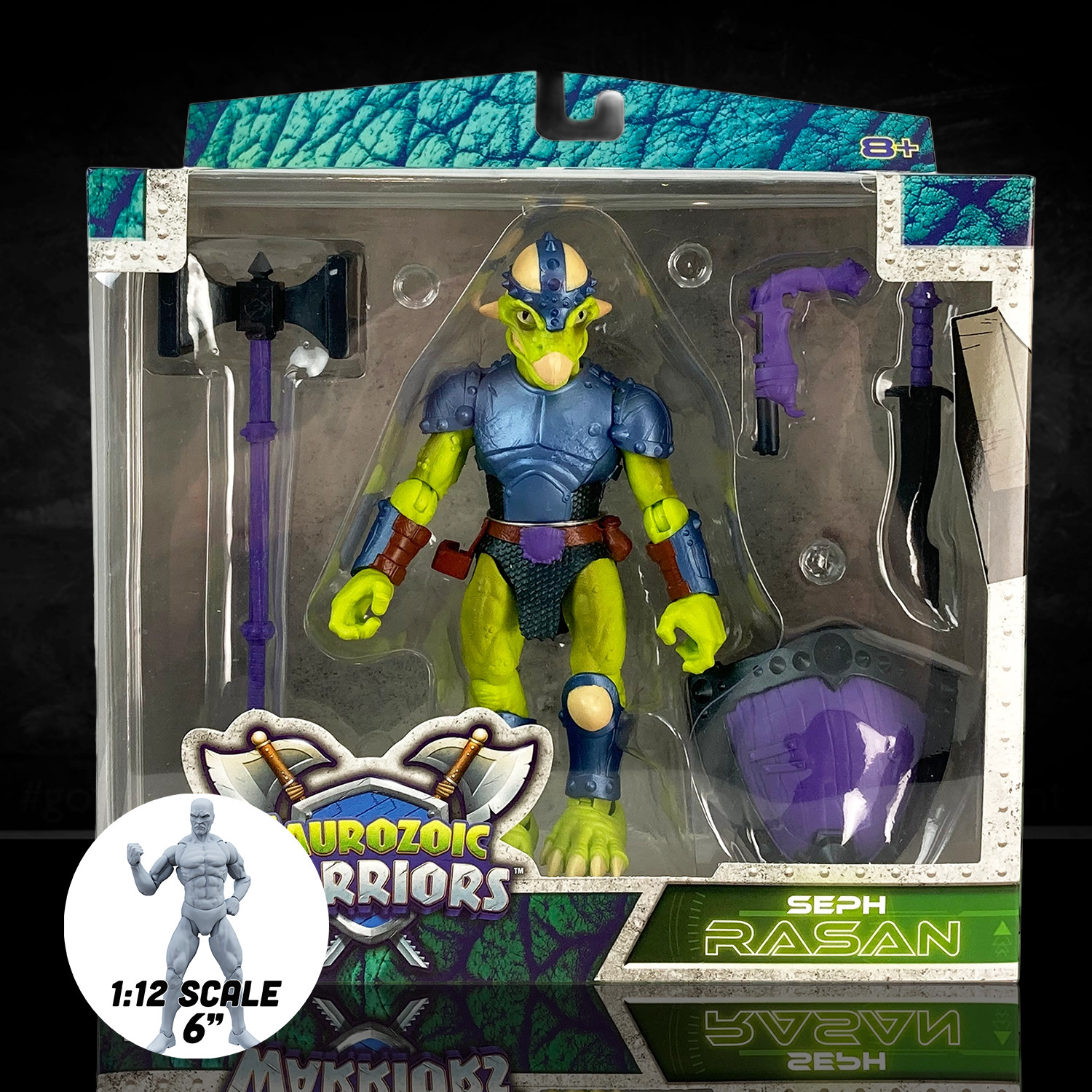 Saurozoic Warriors Dinosaur « Highland Tribe » Action Figure 1:12 Scale 6&Prime; BUNDLE