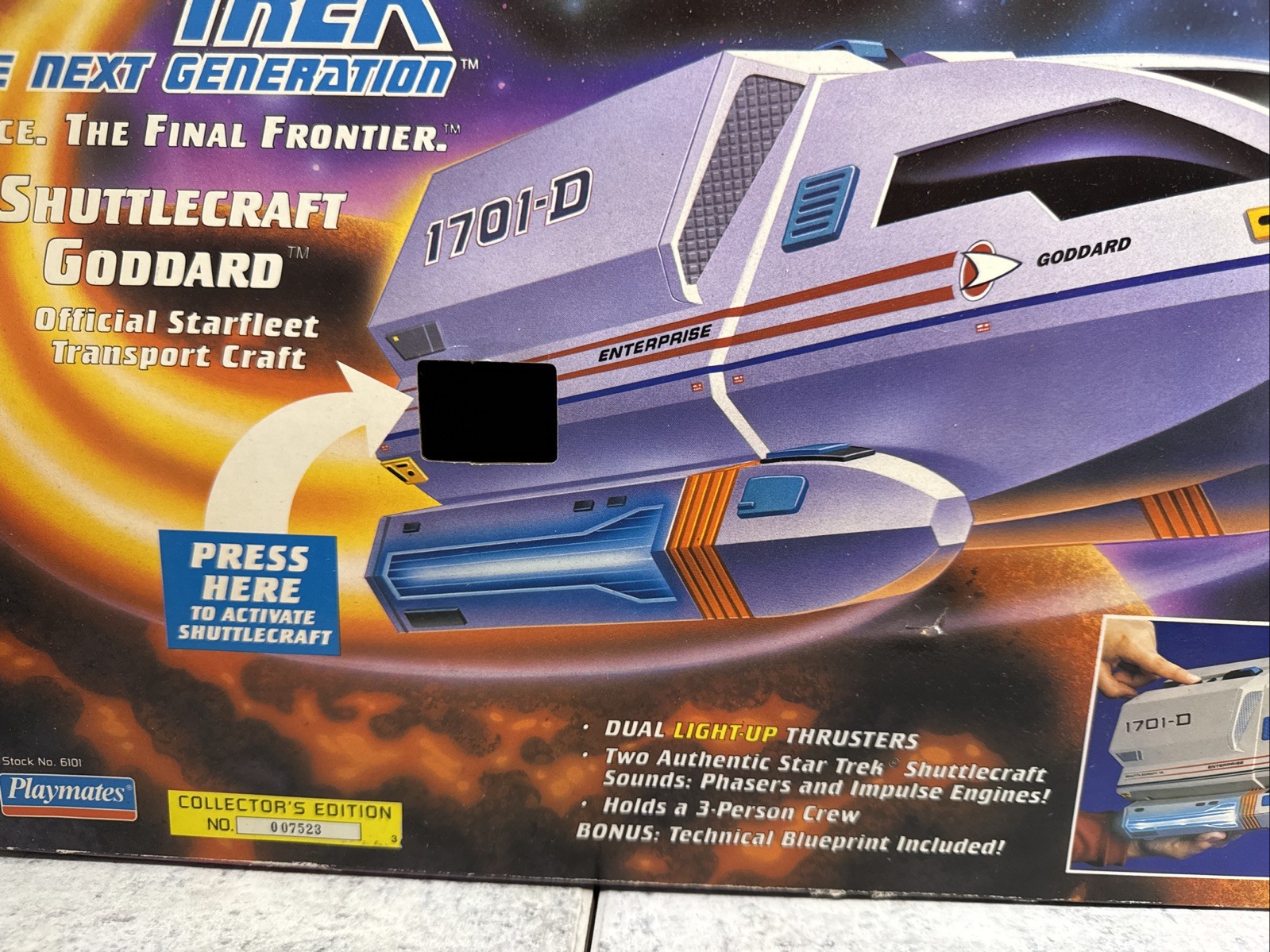 EMPTY BOX ONlY Star Trek Next Generation Shuttlecraft Goddard Collectors ED.