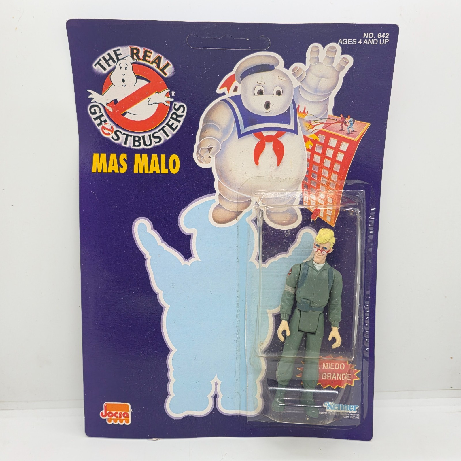 1992 the real ghostbusters jocsa kenner EGON IN CARDBOARD STAY PUFT ERROR RARE