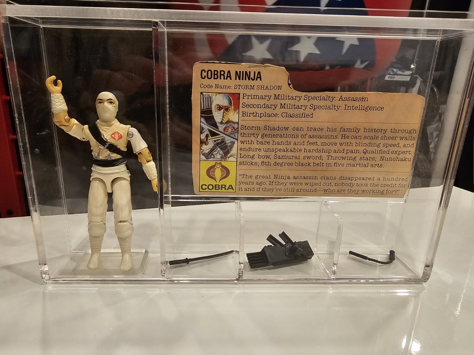4X GI JOE Acrylic Display Case For Figure & Accessories (No Figure Included)