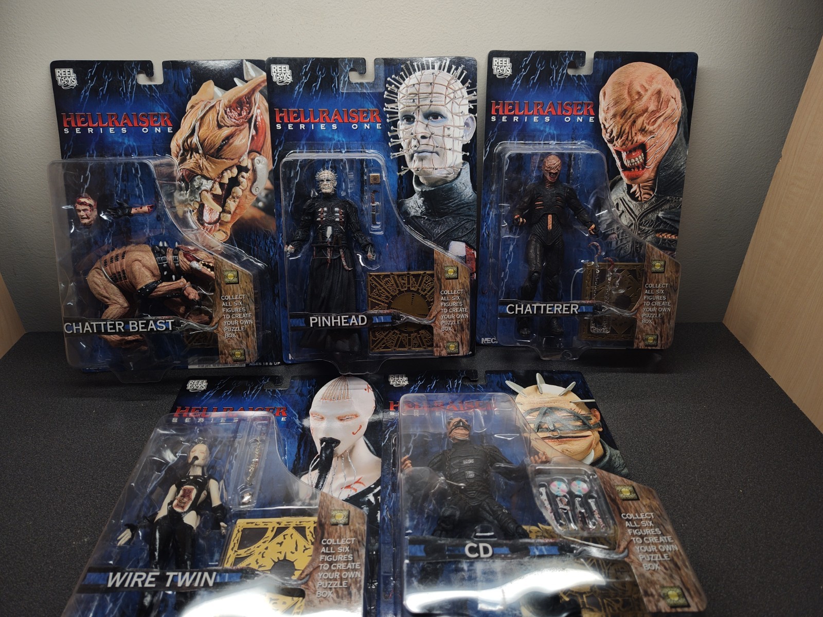 Lot of 5 2003 NECA Reel Toys Hellraiser Series One Action Figures NEW ON CARD