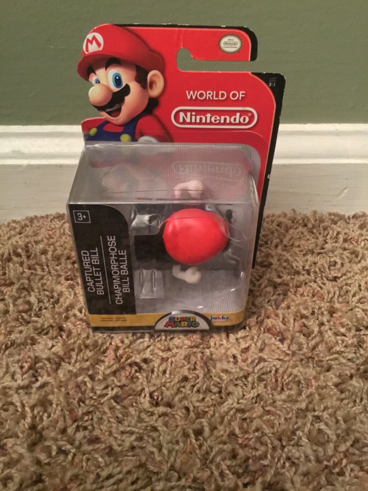 2018 Jakks Pacific Super Mario World Of Nintendo Captured Bullet Bill Figure