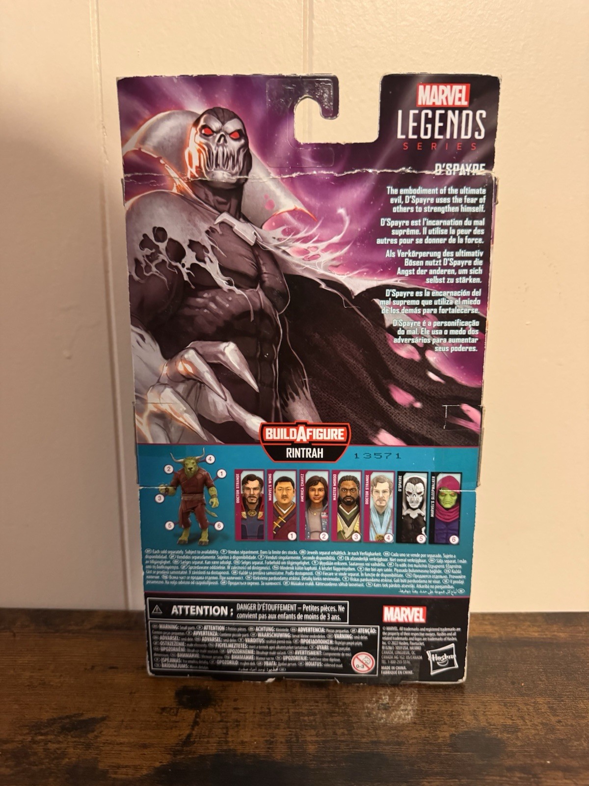 Marvel Legends Series D’Spayre 6” New With Box Damage