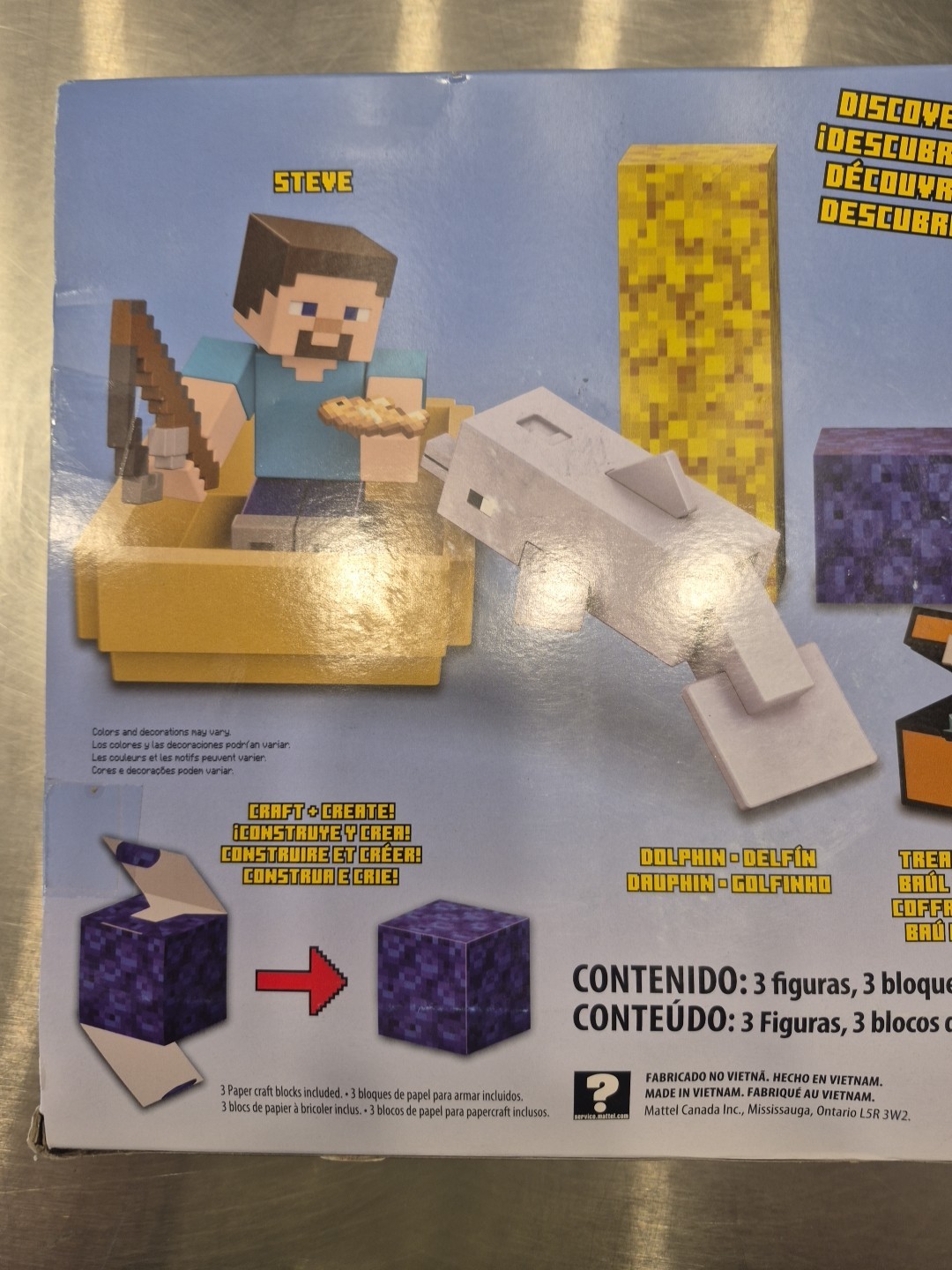 NEW Minecraft DOLPHIN&rsquo;S TREASURE ADVENTURE PACK Steve Drowned