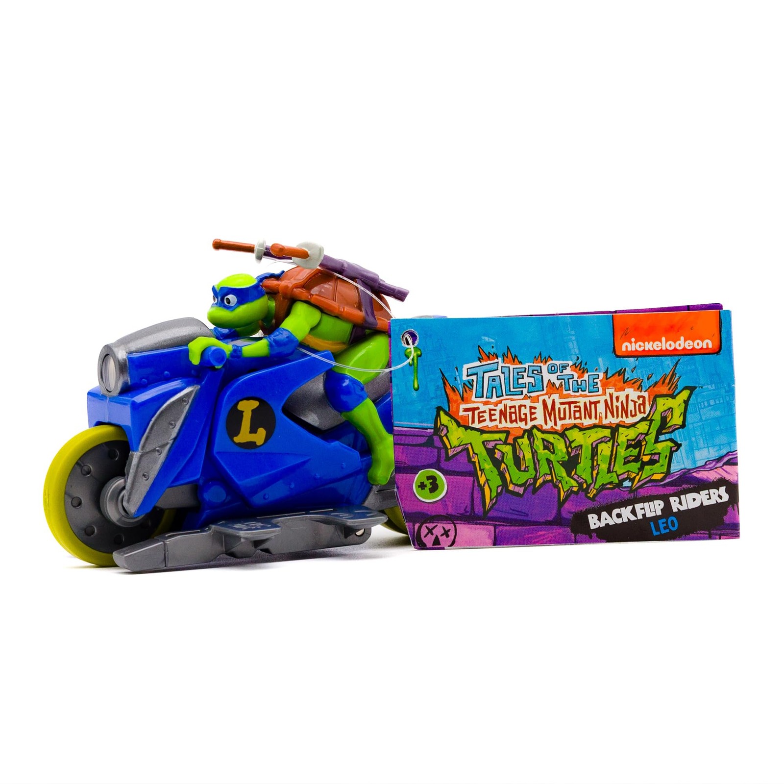 TMNT Backflip Riders 4-Pack Motorcycles with Stunt Action for Kids Ages 5+