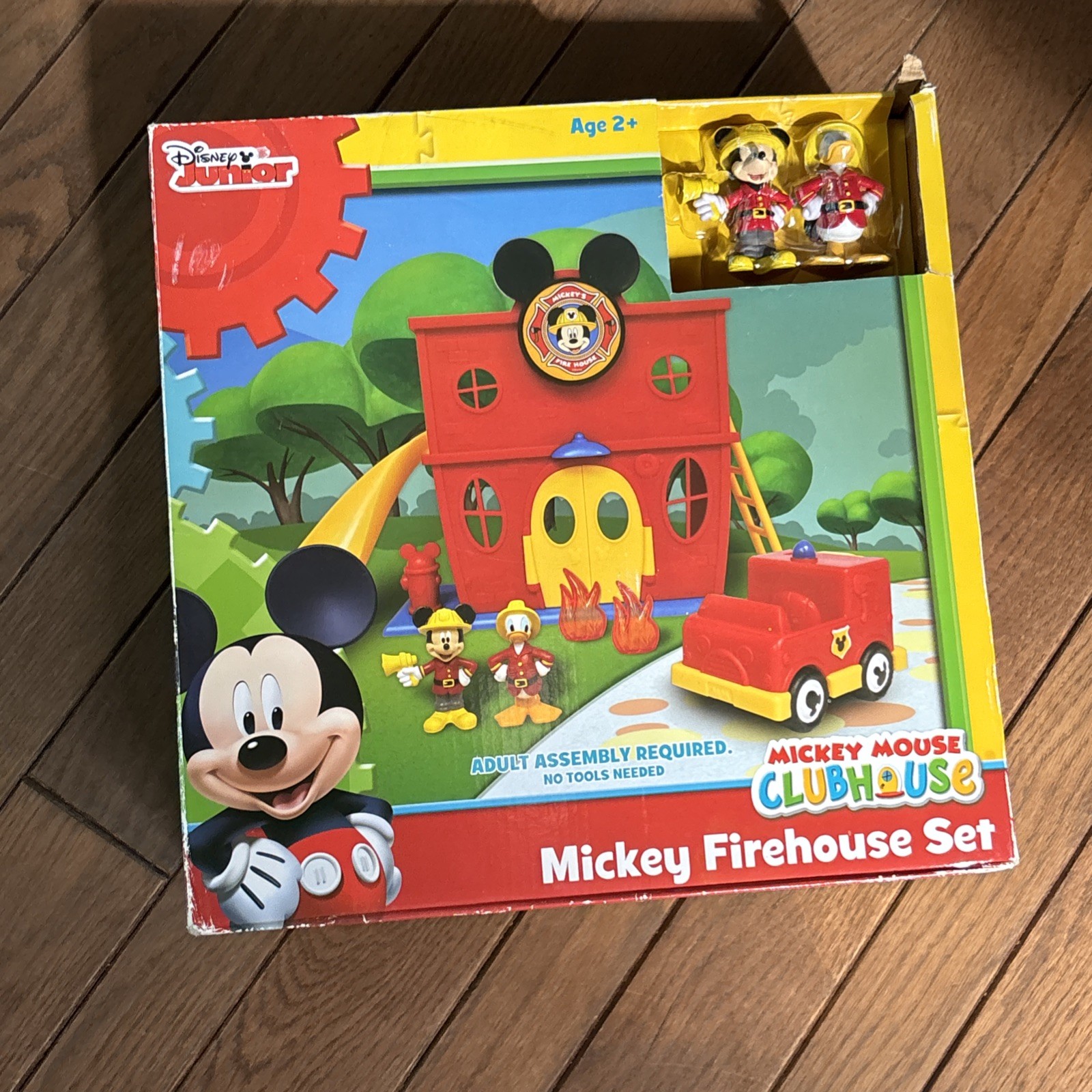 Disney Mickey Mouse Firehouse Set Fire Truck Donald Duck New Open Box RARE
