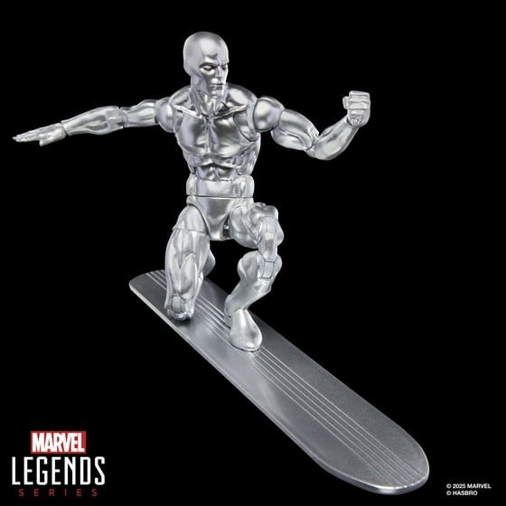 Silver Surfer Action Figure 6 Inch Comic Style Collectible Toy w Accessories