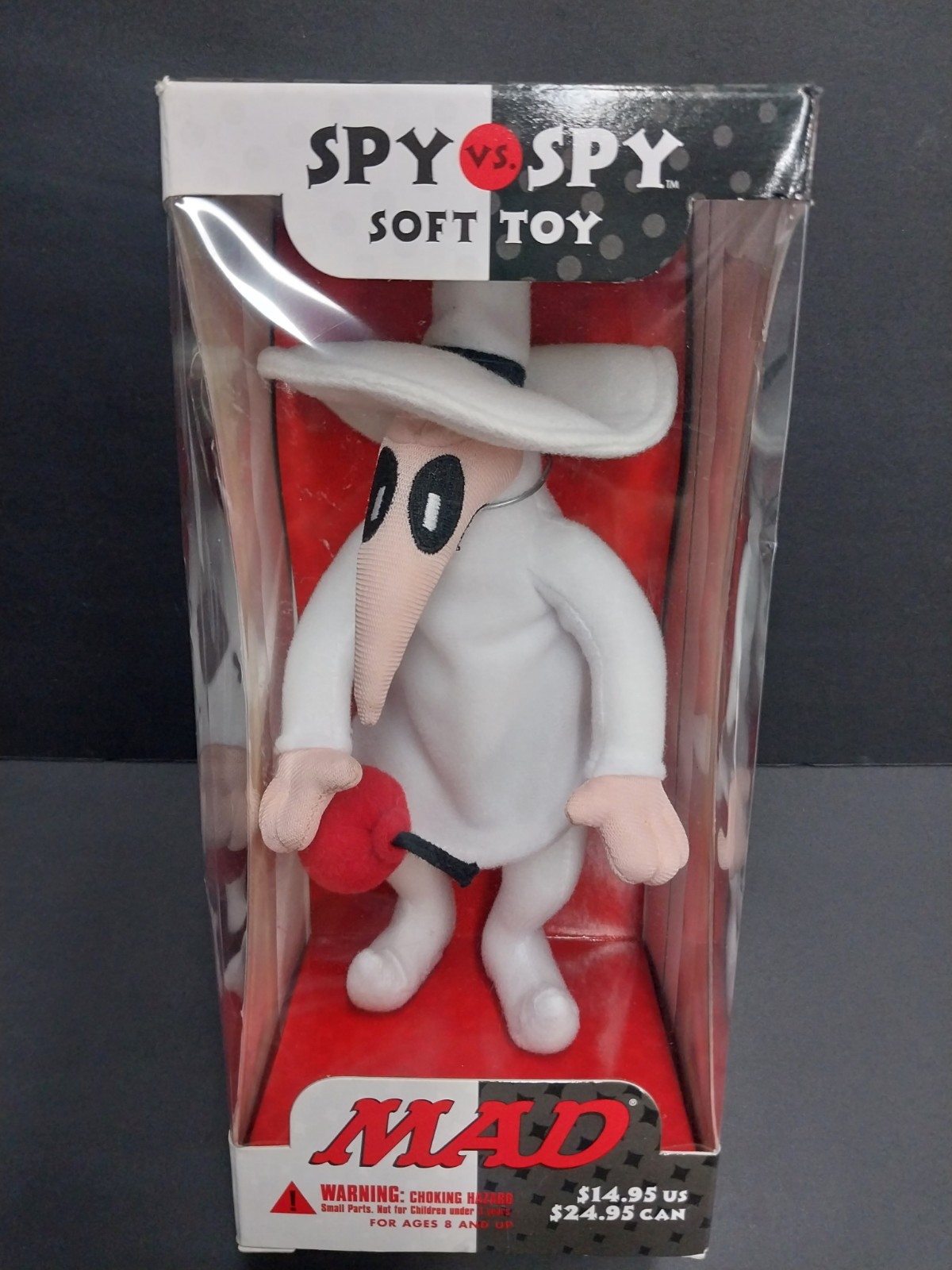 Rare – NEW Sealed MAD Magazine Spy vs Spy White DC Direct Soft Toys Plush