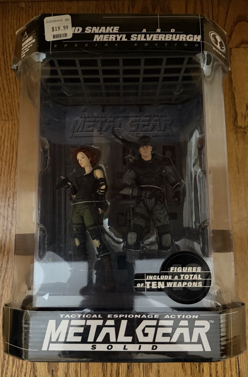 Metal Gear Solid Snake & Meryl Silverburgh Figure Set McFarlane New Sealed