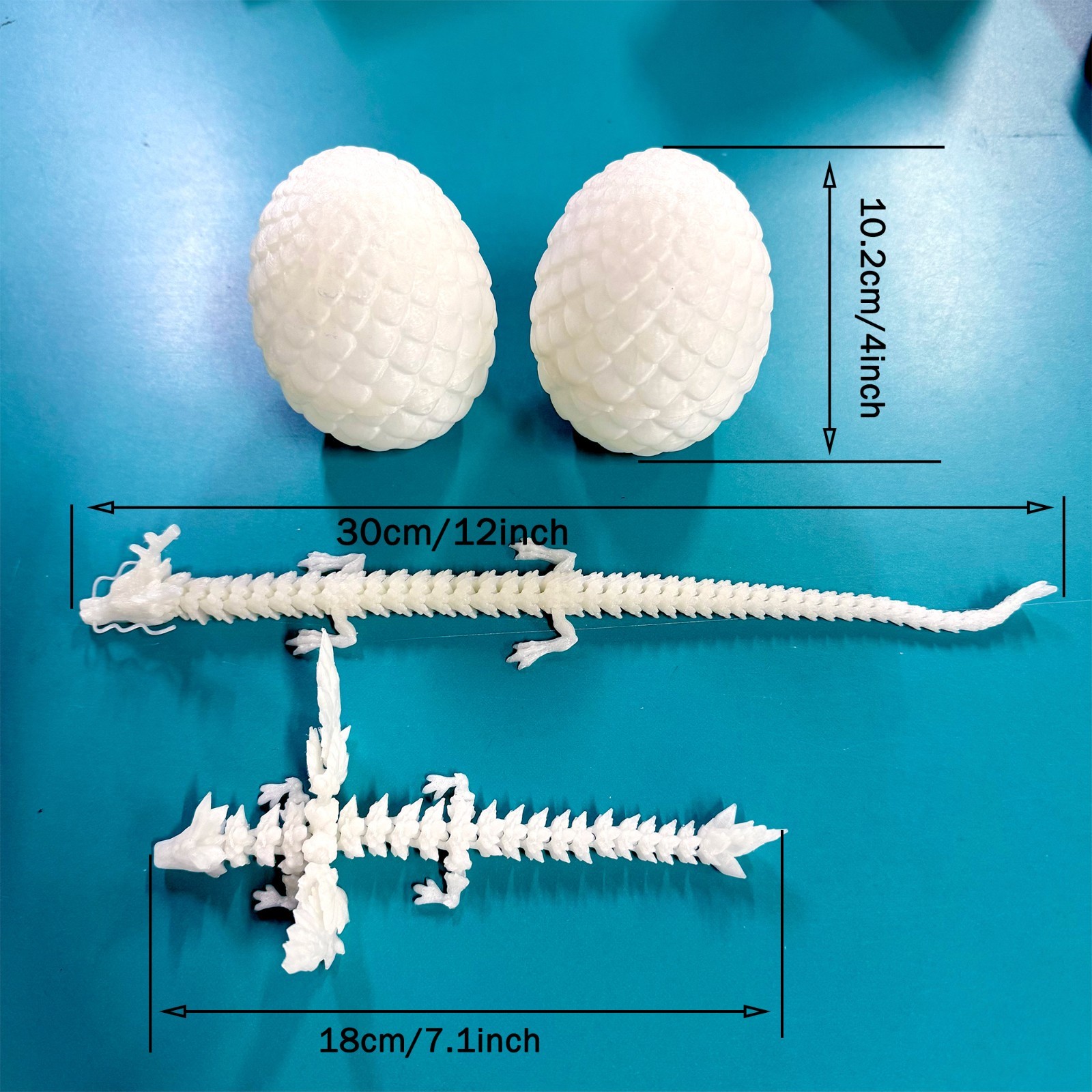 2PCS/Set 3D Printed Dragon Egg Model,Articulated Animals figure,Toys Home Decor
