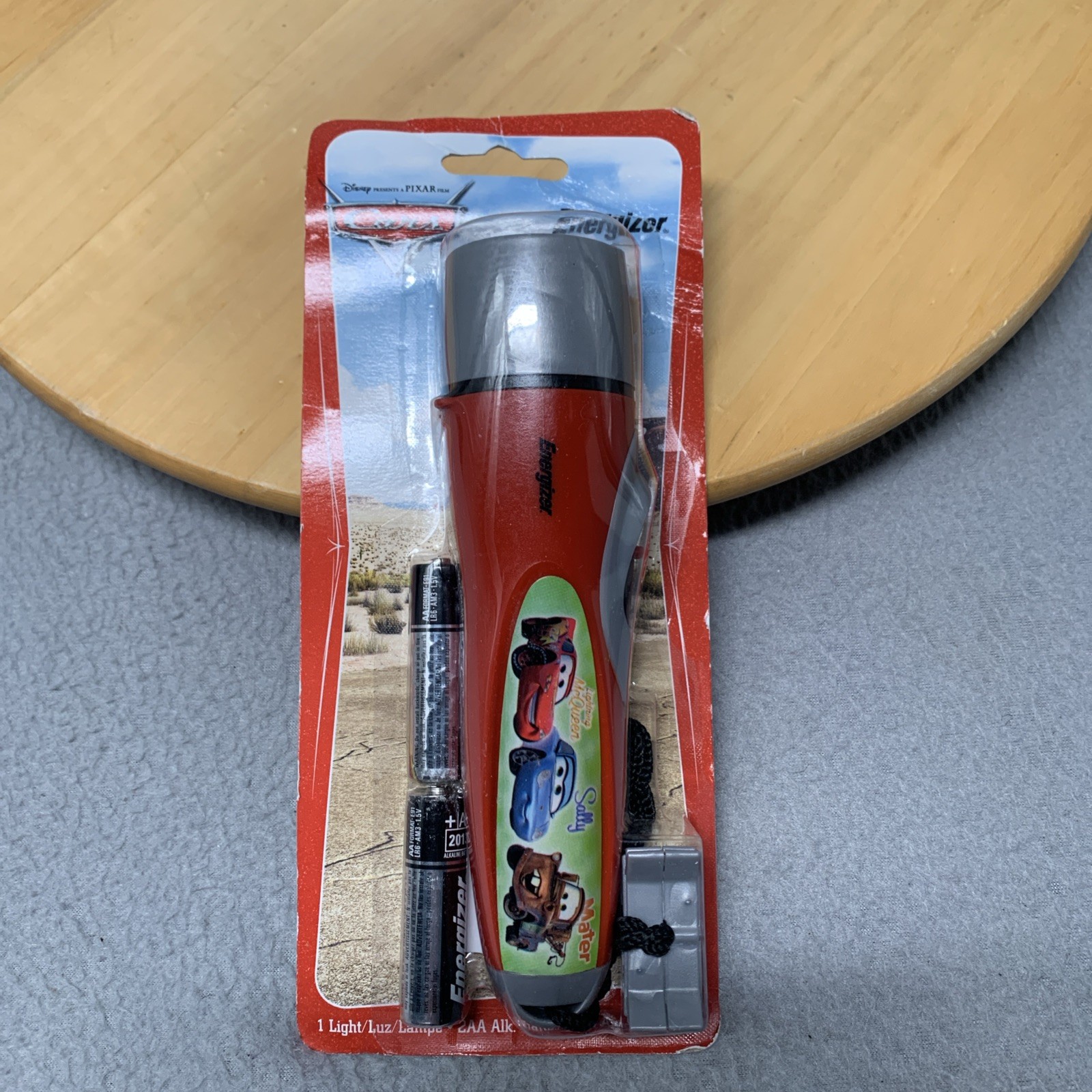 Vintage Disney Pixar Cars Energizer Flashlight Lightning McQueen Mater Sally NEW