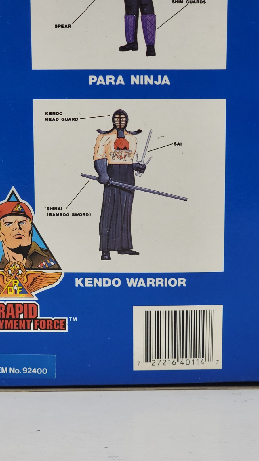 Rapid Deployment Force Kendo Warrior 12&Prime; Action Figure Play Set 1994 (Old Stock)