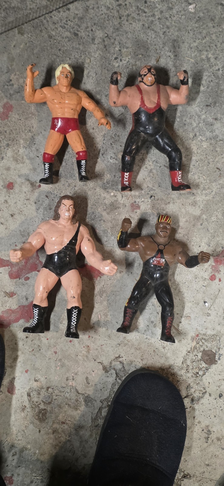 Vintage WCW Flair /vader/Giant/stevie Ray OSFTM Wrestling Figures SET OF 3