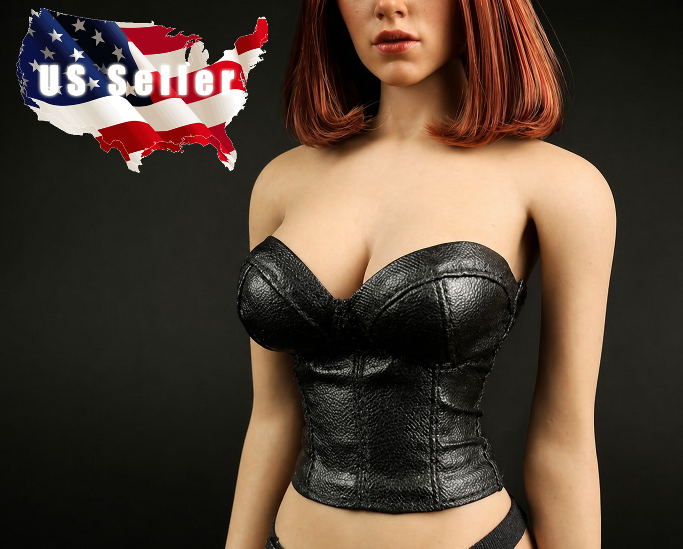 1/6 Leather Corset Bustier Top For 12&Prime; PHICEN Hot Toys TBLeague Female Figure