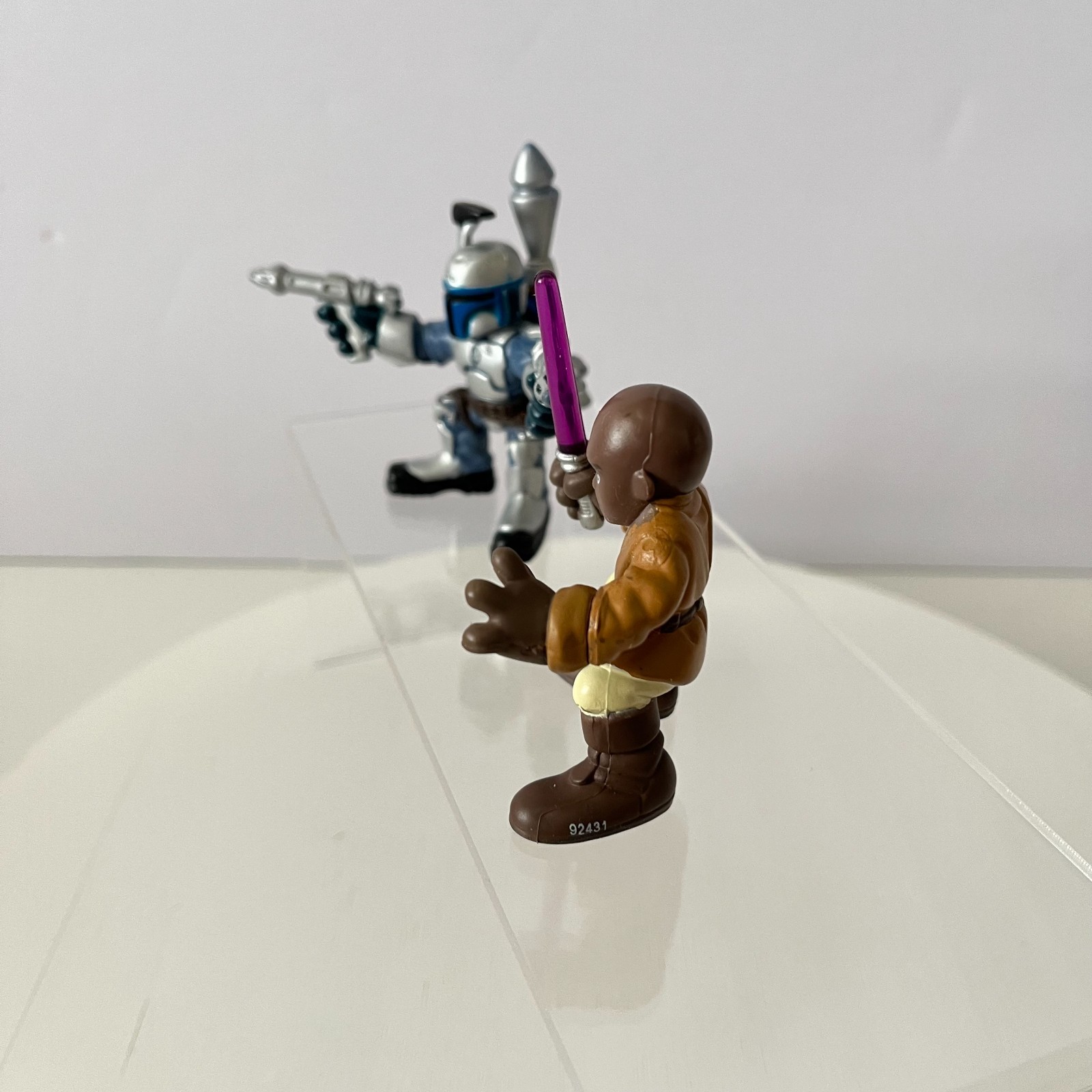 Star Wars Galactic Heroes Figures Jango Fett and Mace Windu Playskool Lot 2